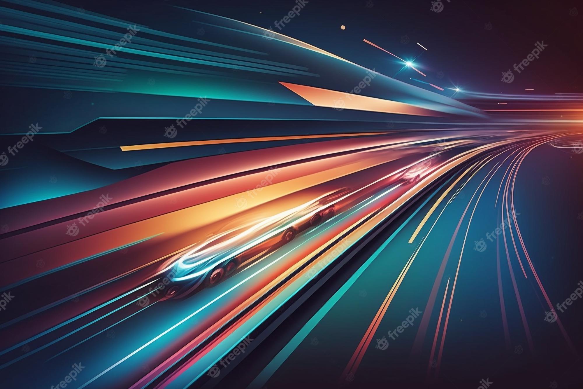 2000x1333 Premium Photo. Colorful abstract background with speed of light motion