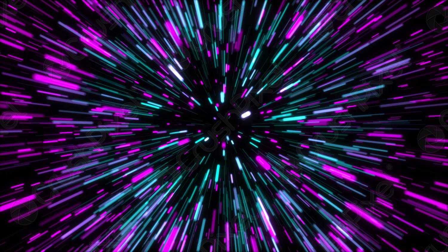 1500x844 3D rendering hyper jump into another galaxy Speed of light