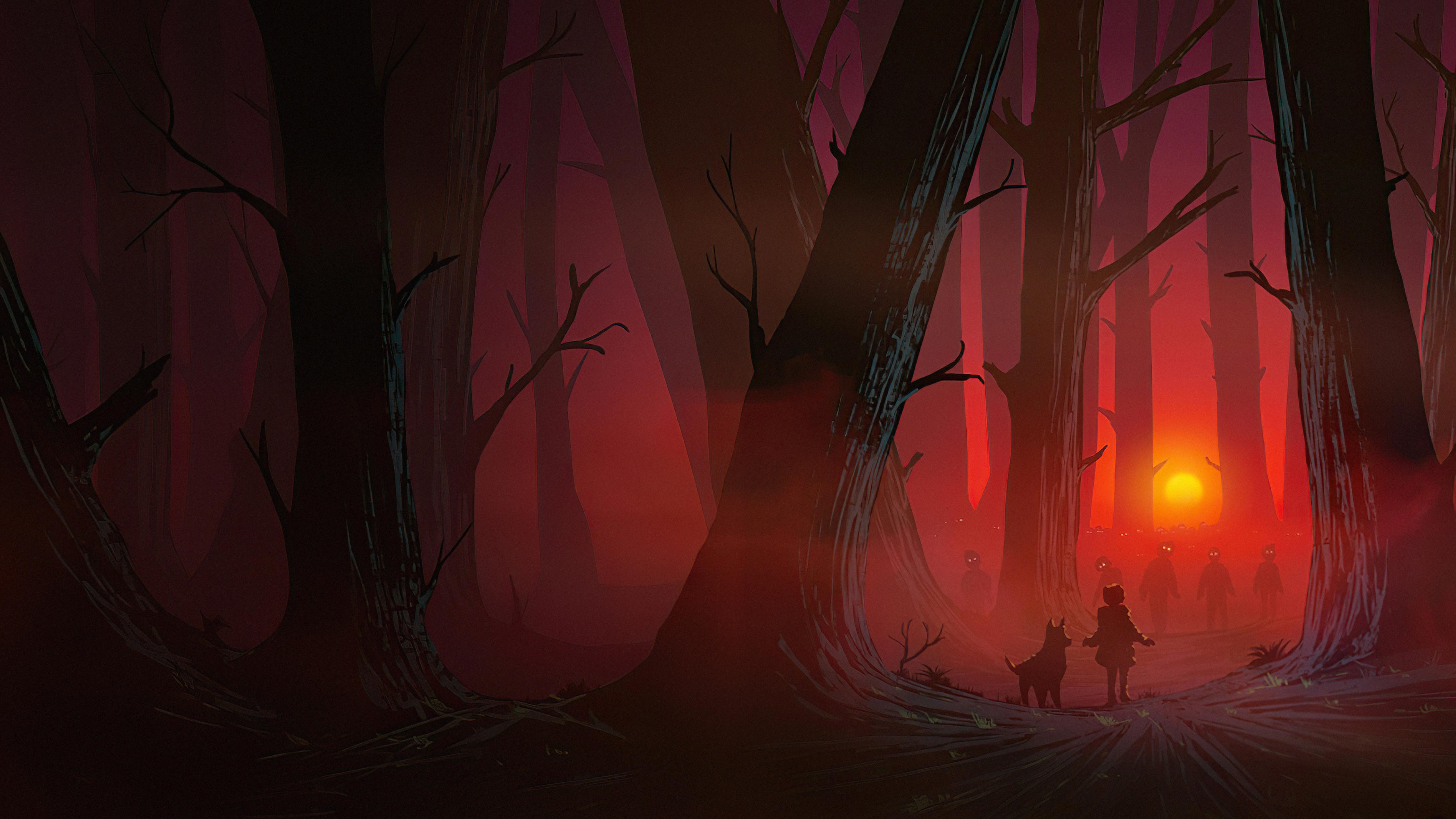 5120x2880 Wallpaper 4k Lost In Woods 4k Wallpaper