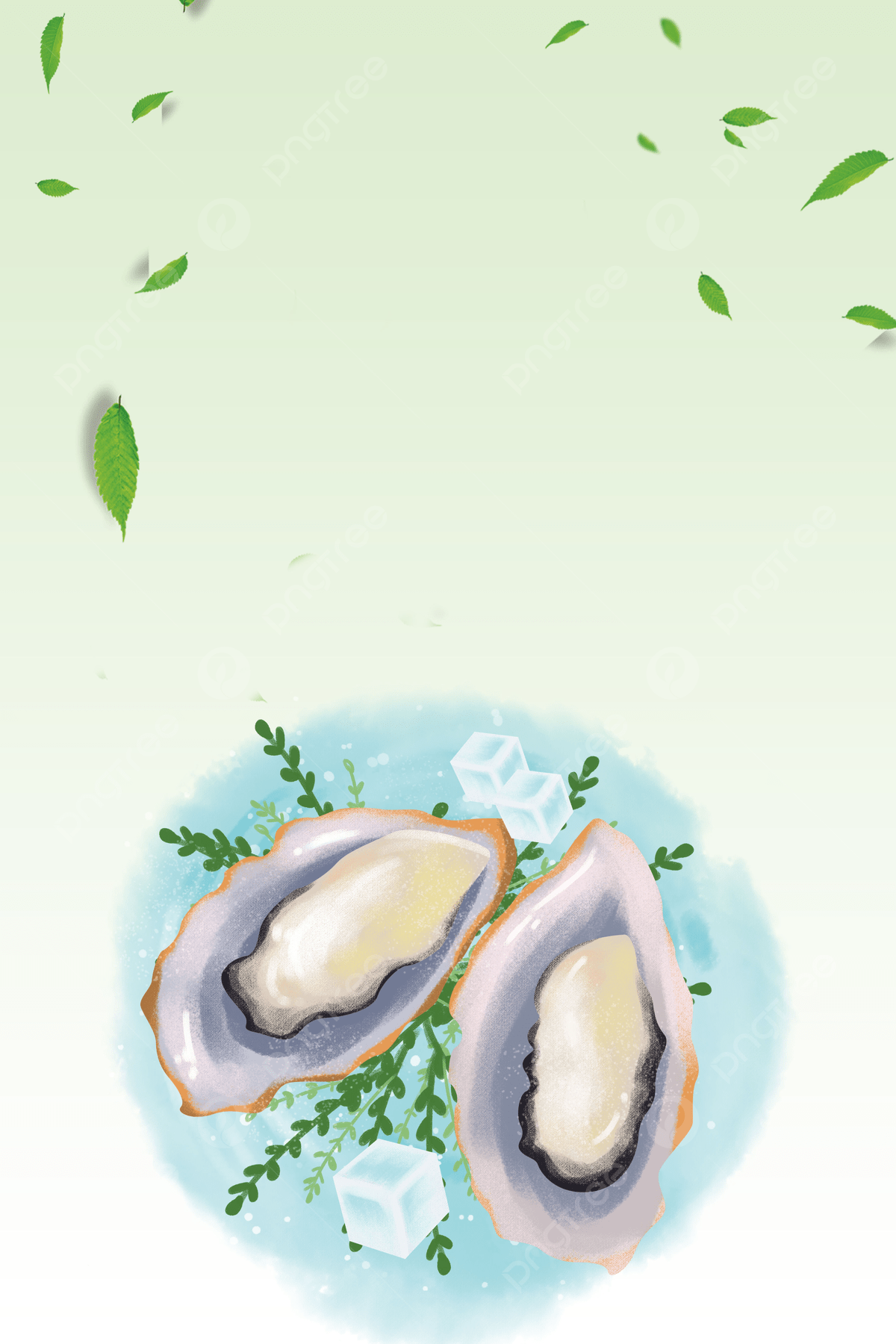 1200x1800 Chinese Style Delicious Oysters Poster Background Material Wallpaper Image For Free Download