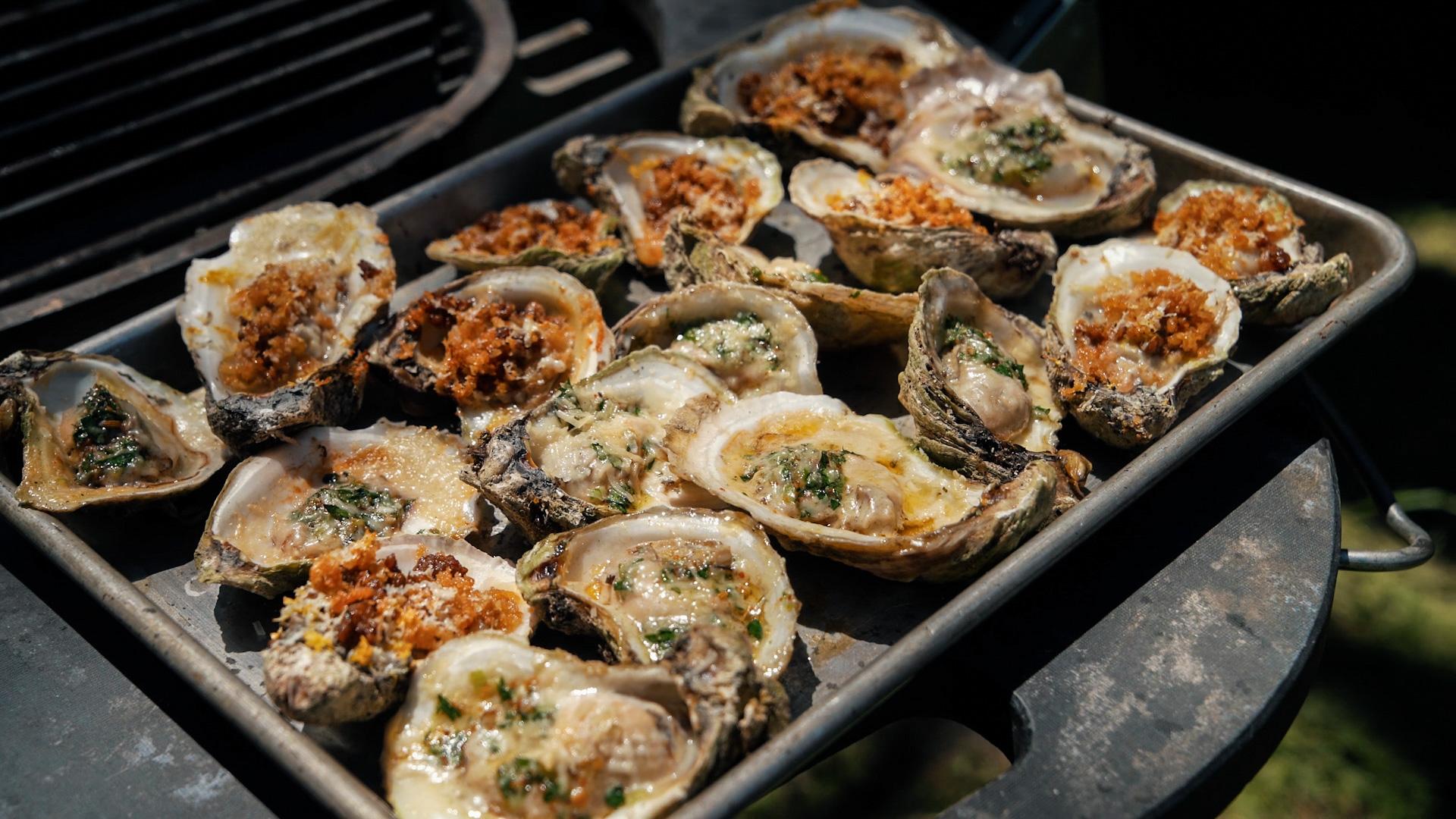 1920x1080 Grilled Oysters with Chorizo, Cotija and Lemon
