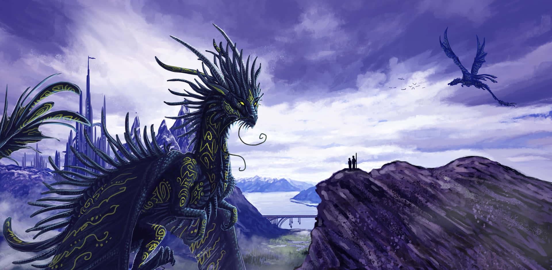 1920x941 Download “The Majestic Mythical Dragon” Wallpaper
