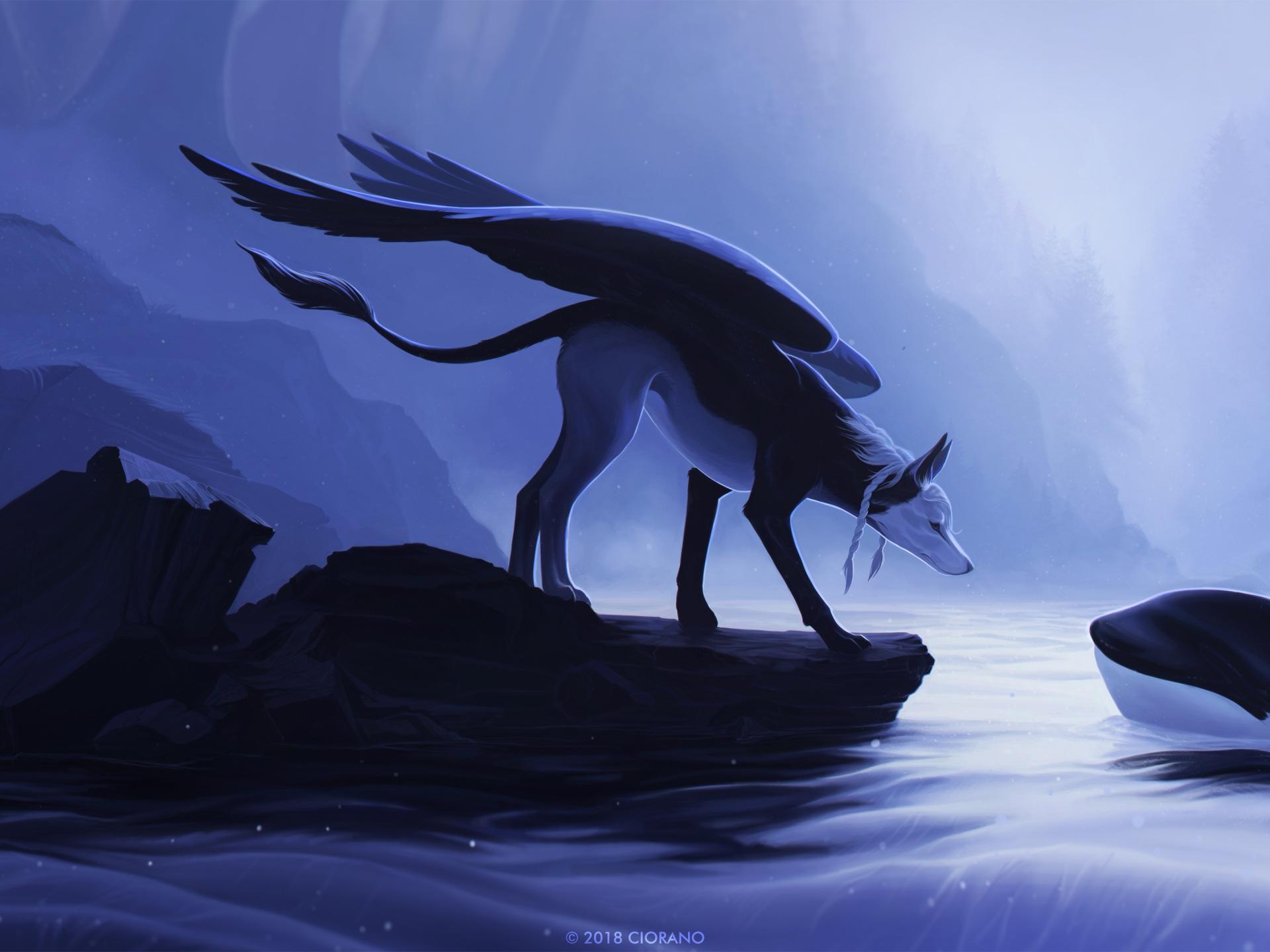 1920x1440 Wallpaper 4k Creature Animals Love Fantasy Art 4k Wallpaper