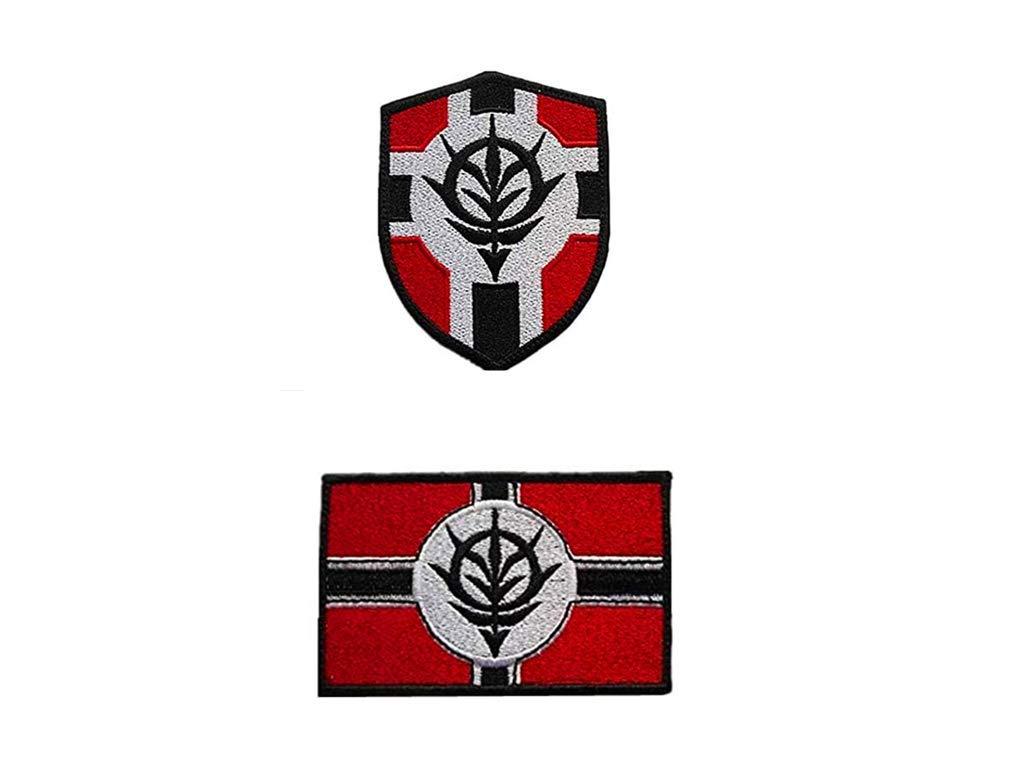 1024x768 Pieces Gundam Mobile Suit Gundam The Principality of Zeon Flag Embroidered Decorative Patch