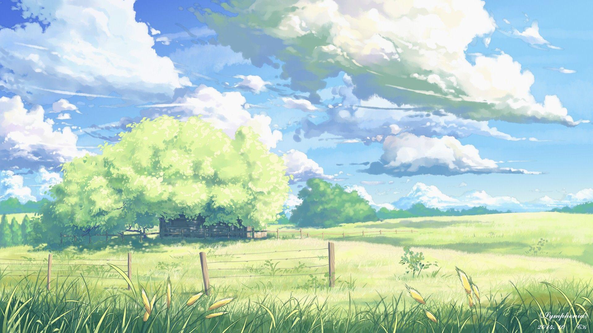 1920x1080 Anime Field 4k Wallpaper