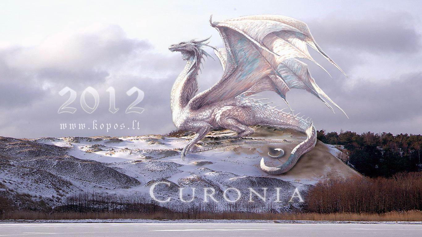 1366x768 White dragon on the dunes wallpaper. White dragon on the dunes