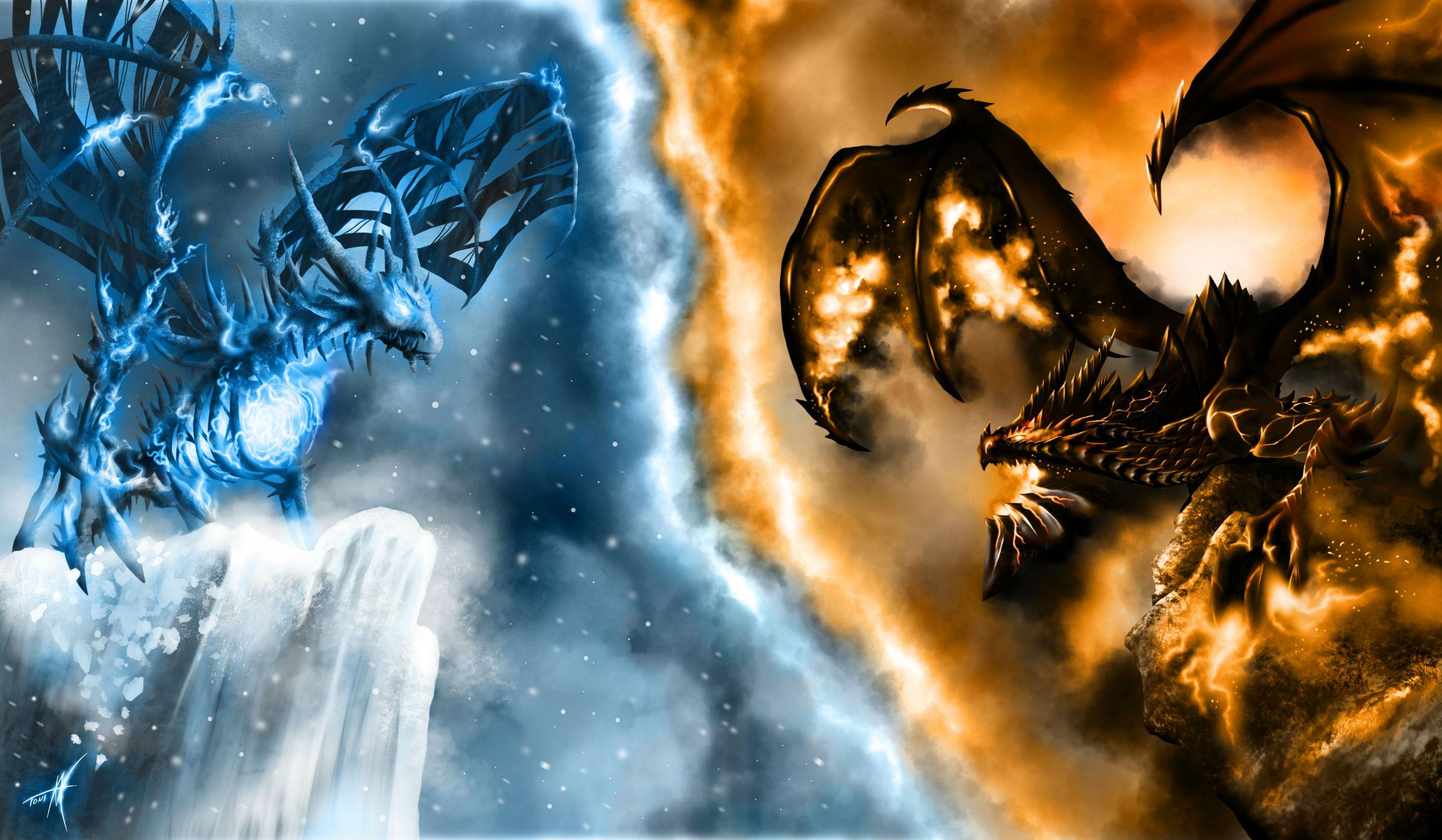 2828x1647 Free download WoW Dragons Fire Snow Games dragon ice fantasy wallpaper background [2828x1647] for your Desktop, Mobile & Tablet. Explore Fire and Ice Wallpaper. A Song Of Ice And