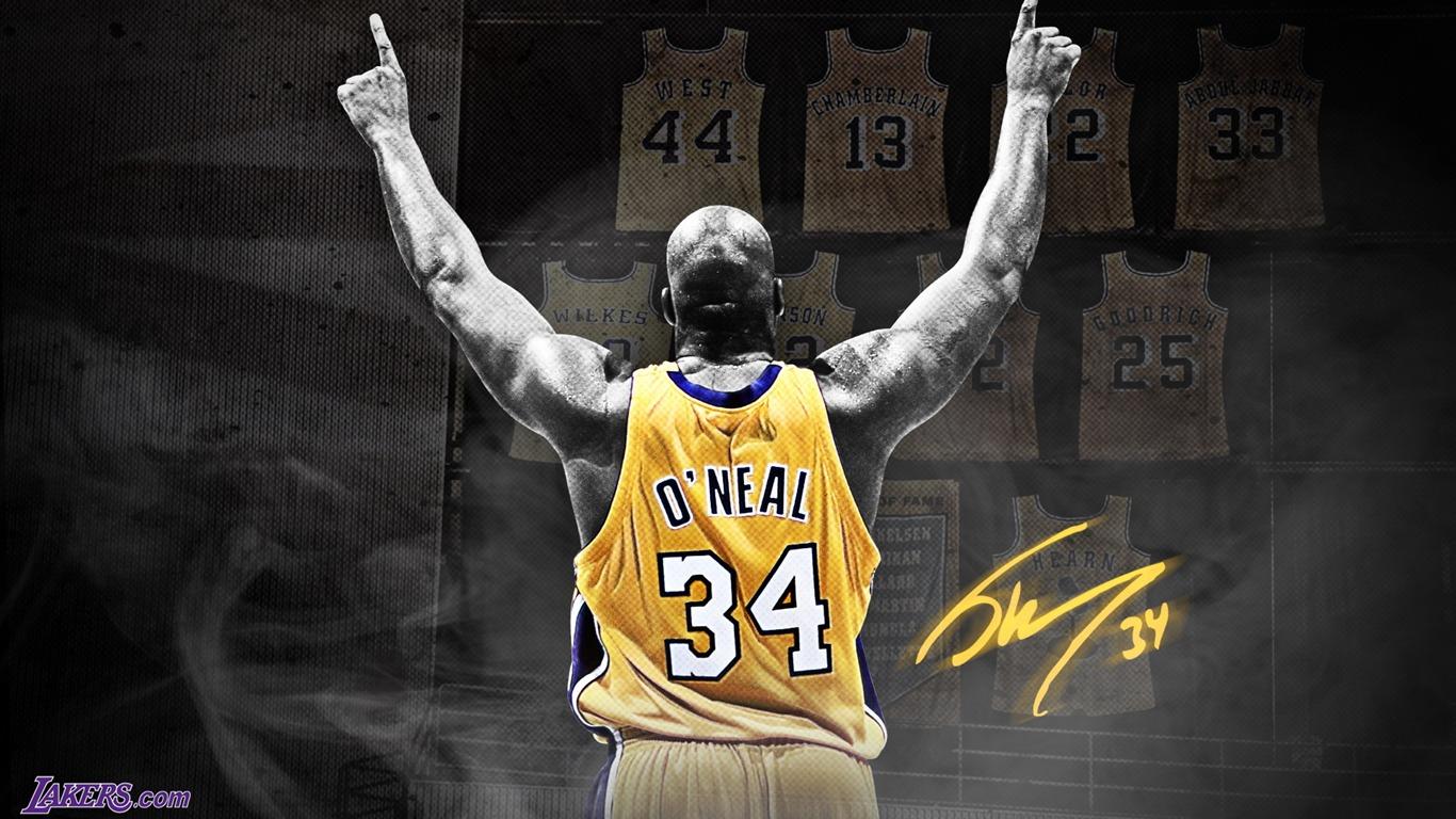 1366x768 Shaquille ONeal Basketball Hall Of Fame NBA Wallpaper