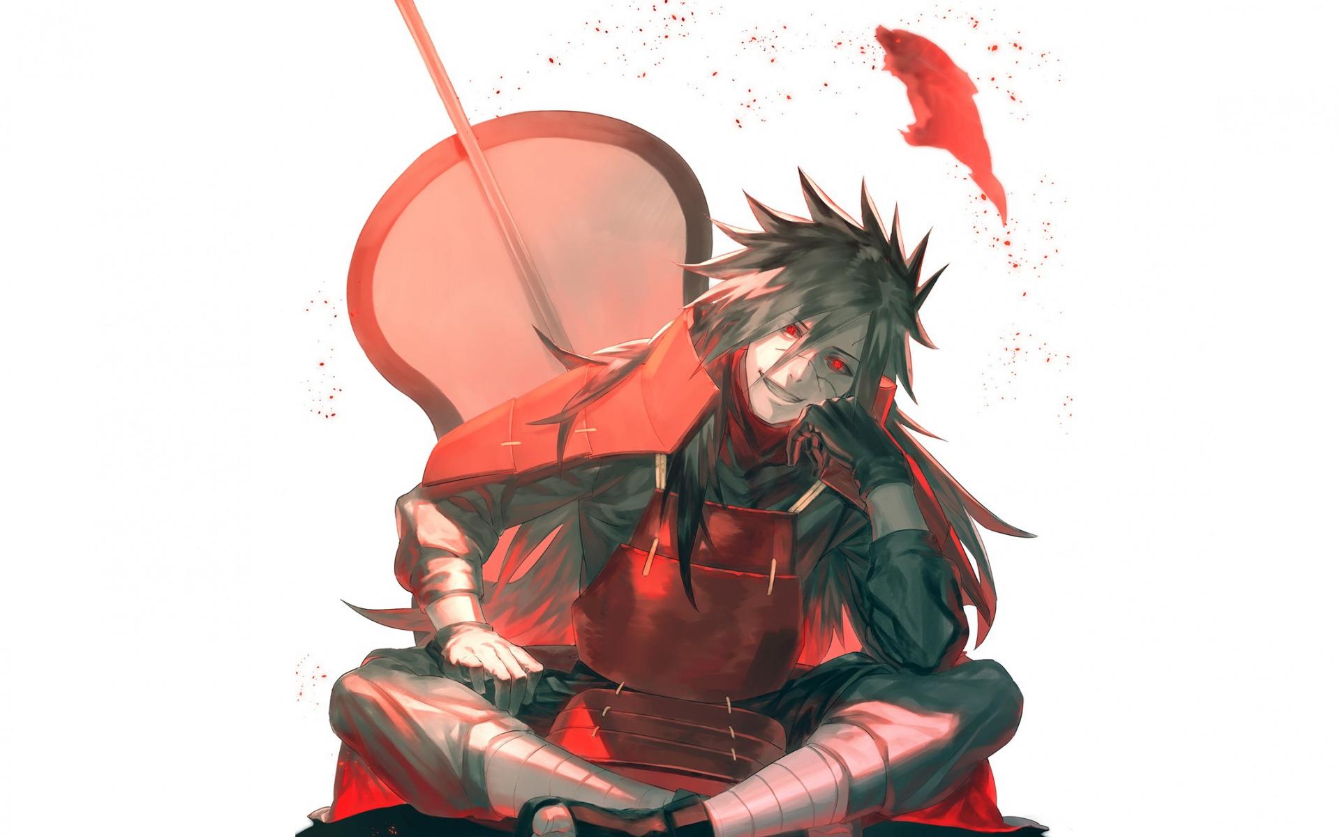 1920x1200 Download wallpaper smile, Naruto, Naruto, Uchiha Madara, section shonen in resolution 1920x1200