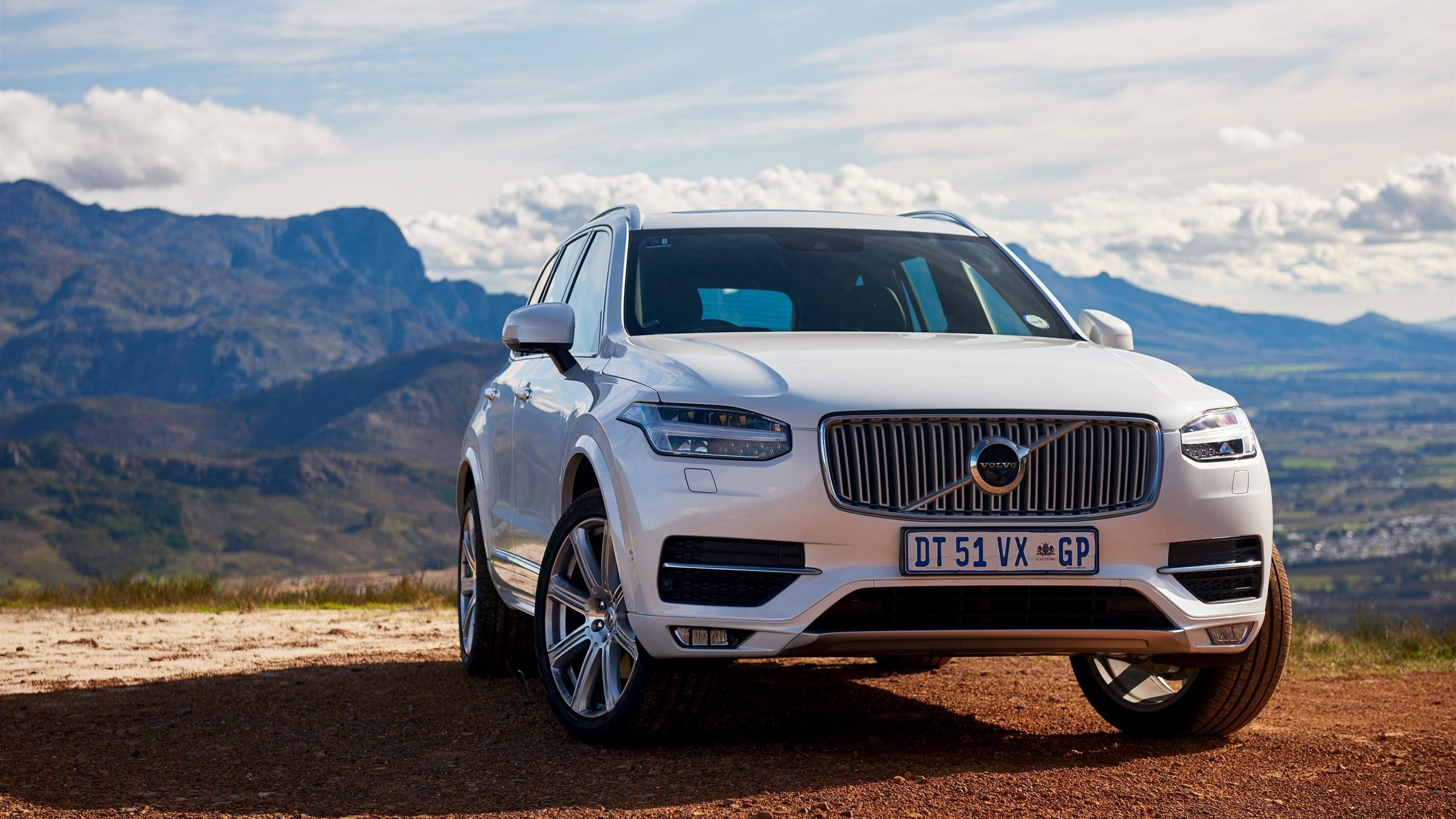 2560x1440 clouds, mountains, sky, rocks, sunlight, Volvo, vehicle, SUV, photography, nature, daylight Gallery HD Wallpaper