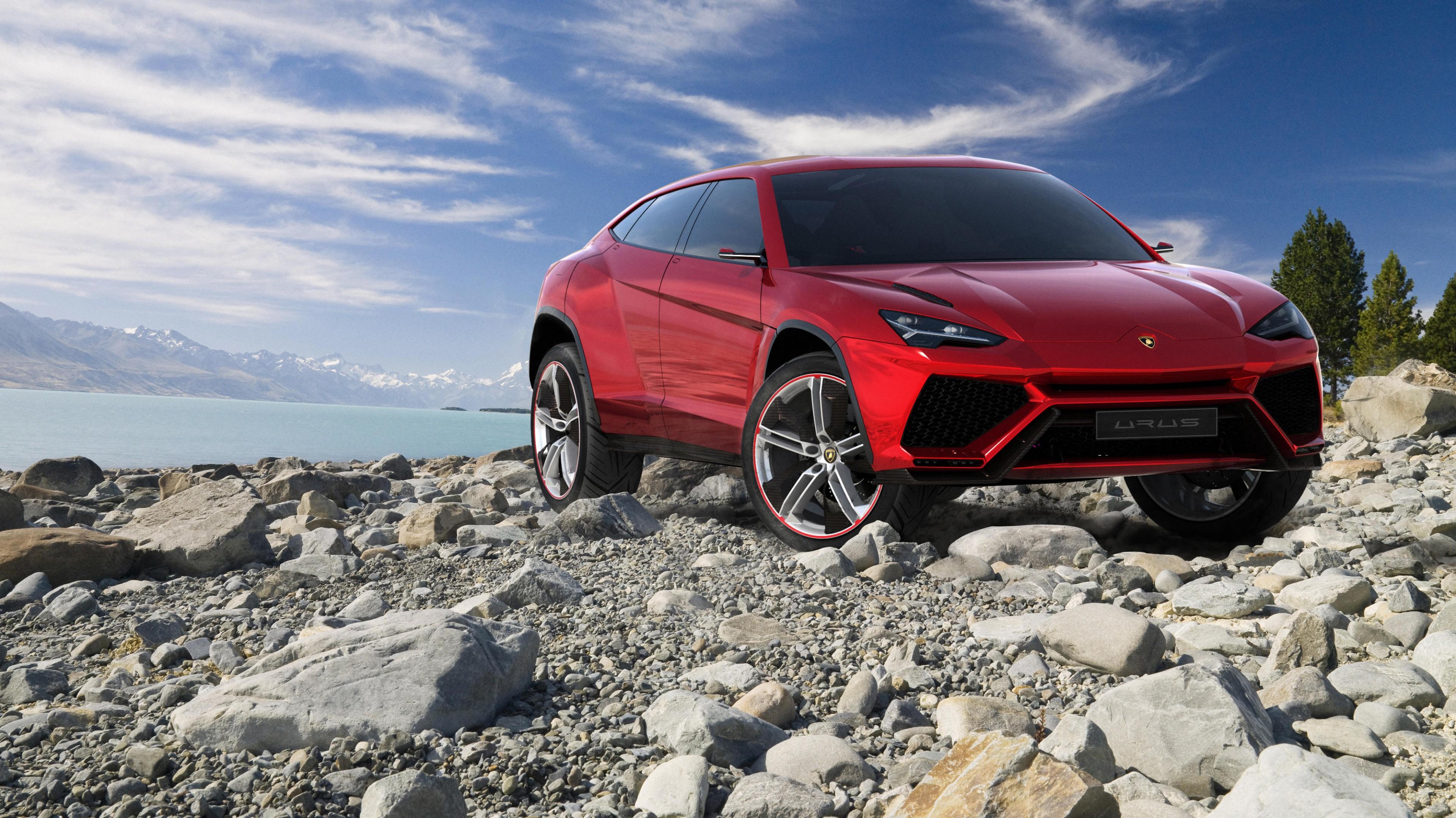 3840x2160 Wallpaper Lamborghini Urus, concept, Lamborghini, supercar, SUV, crossover, carbon, red, front, Cars & Bikes
