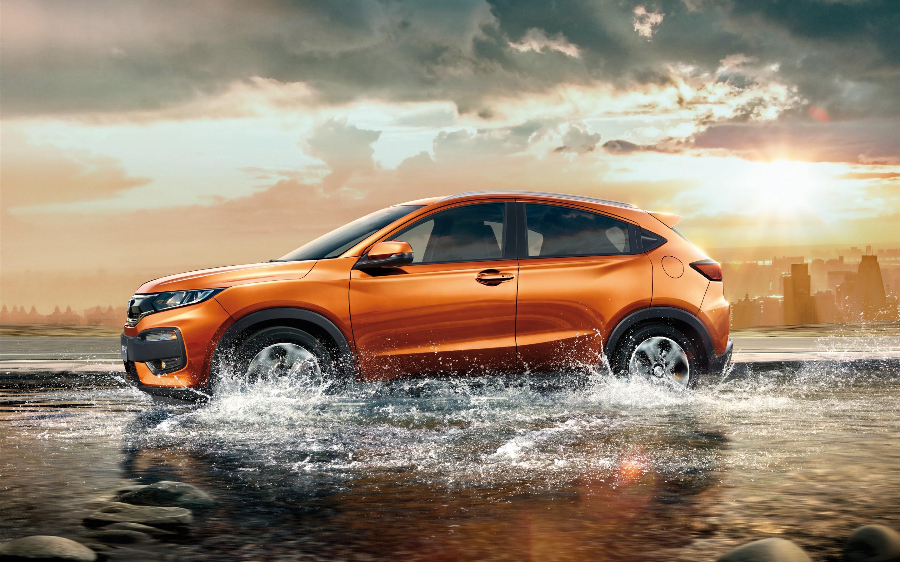 2880x1800 Wallpaper Honda XR V Orange SUV Car In Water 3840x2160 UHD 4K Picture, Image