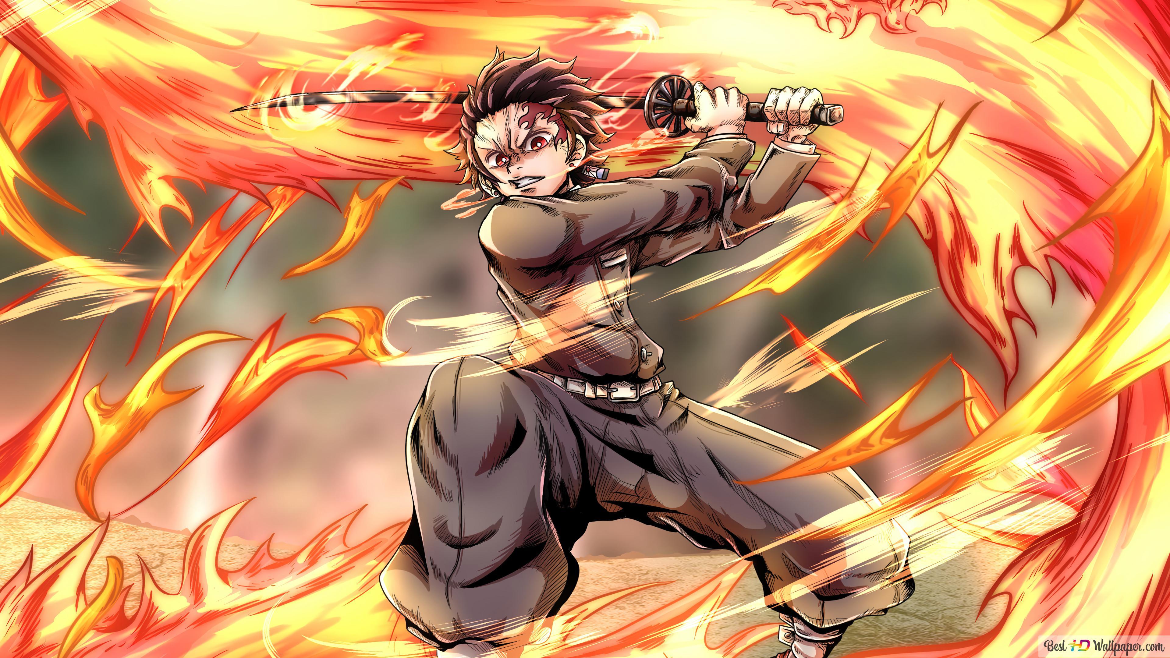 Tanjiro Sun Breathing Wallpapers Top Free Tanjiro Sun Breathing