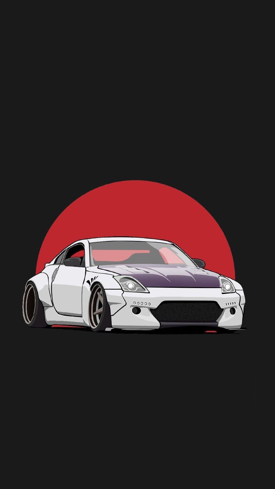 1080x1920 Cars Art Wallpaper. Nissan 350z, Cool car drawings, Sports car wallpaper