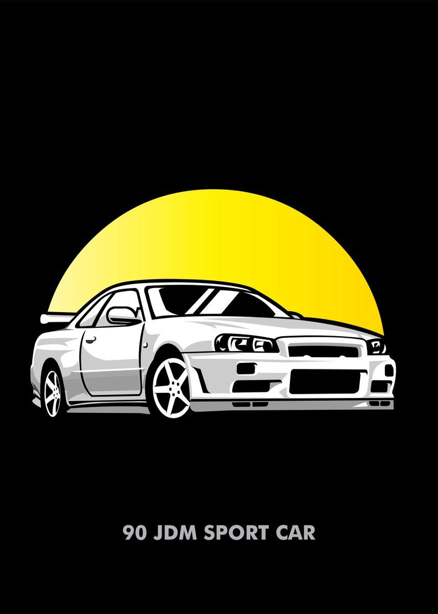 857x1200 JDM SPORT CAR' Poster