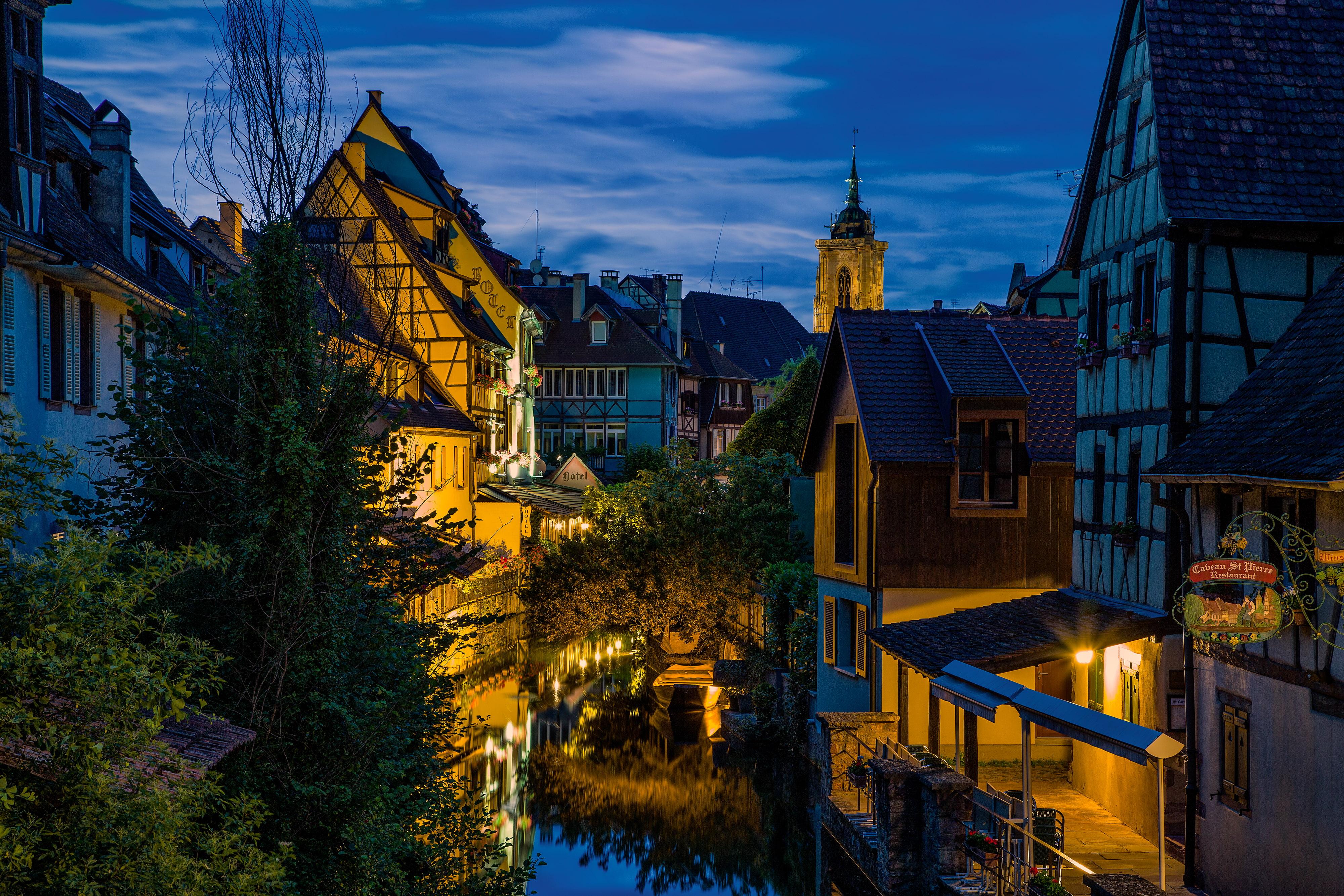4000x2667 Wallpaper / architecture, the evening, sky, travel, old, Alsace, building, multi Colored, plant, urban Scene, houses, no people, street, travel Destinations, famous Place free download