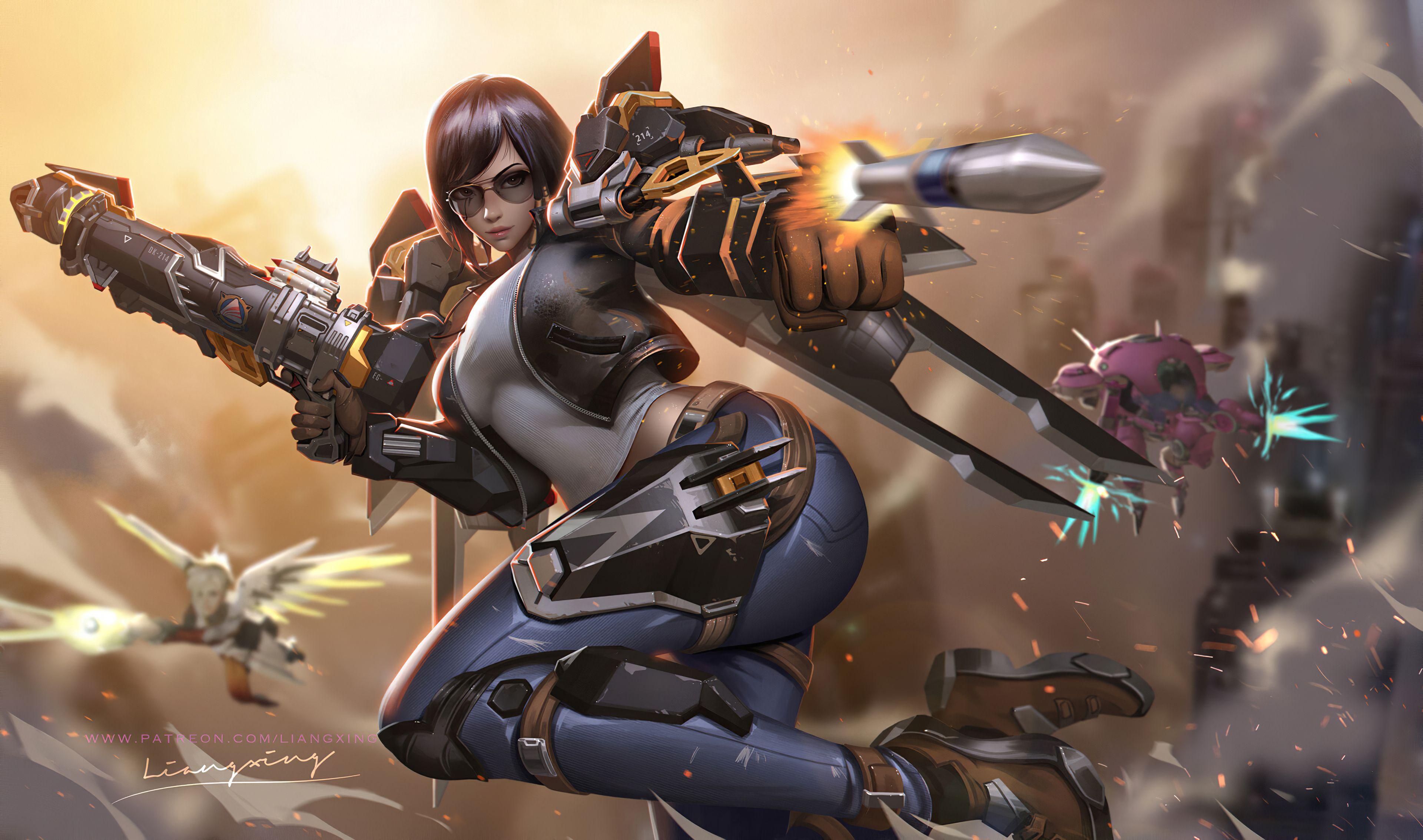 3840x2266 Pharah Overwatch Wallpaper