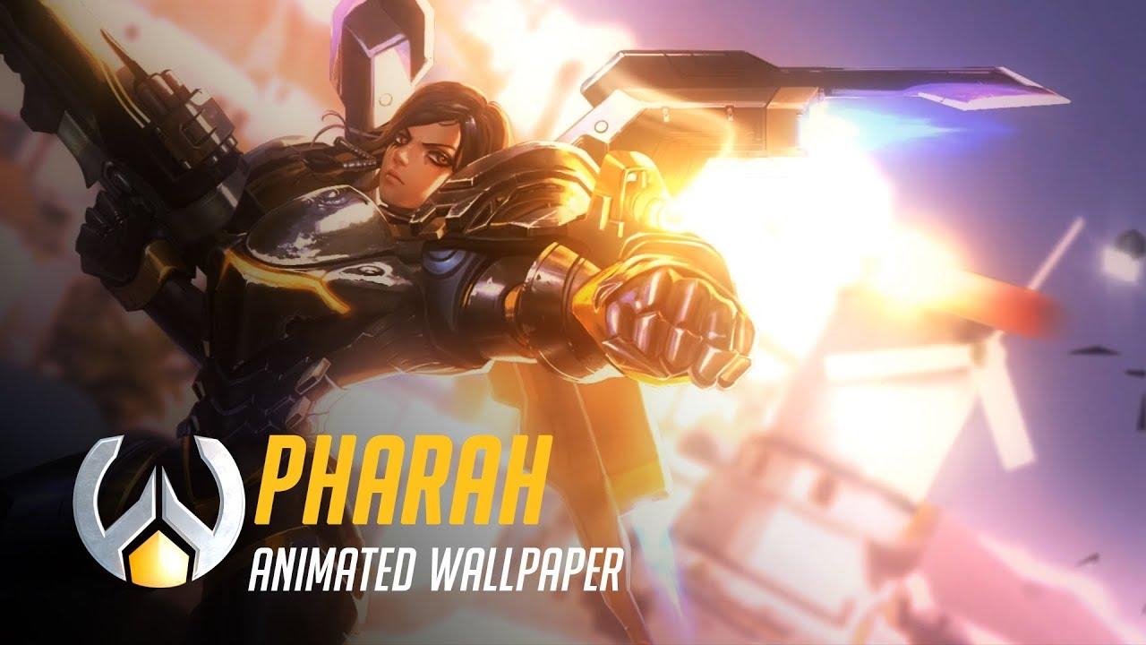 1280x720 Pharah. Animated Wallpaper TimeLapse