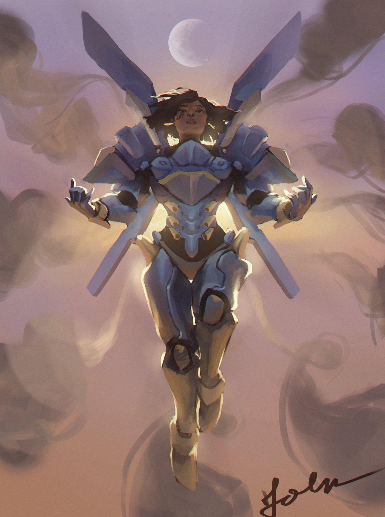 1280x1718 Overwatch Justice rains from above #overwatch #OverwatchFanart #pharah #fanart
