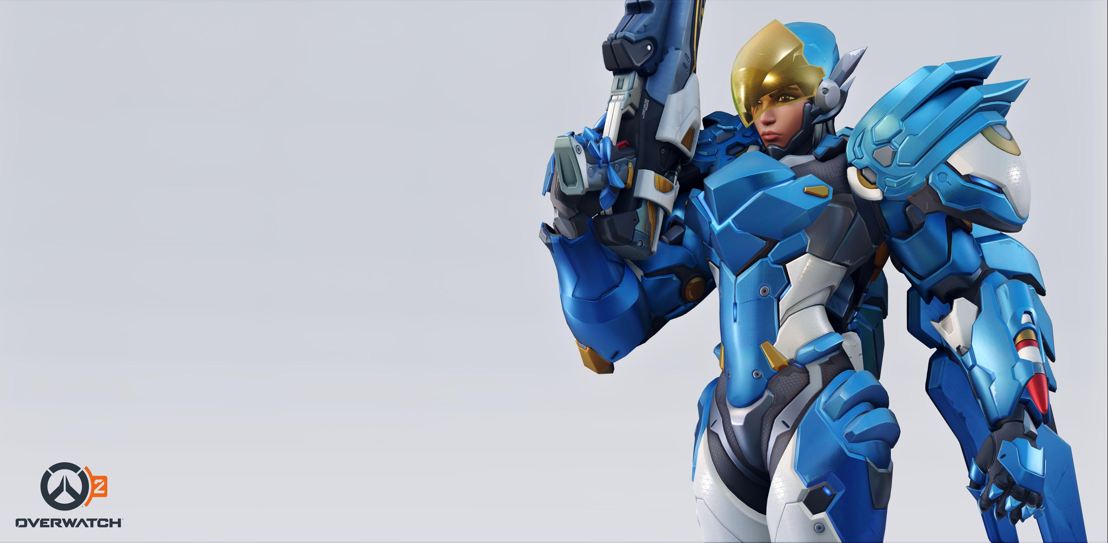 3840x1884 HD desktop wallpaper: Video Game, Pharah (Overwatch), Overwatch 2 download free picture