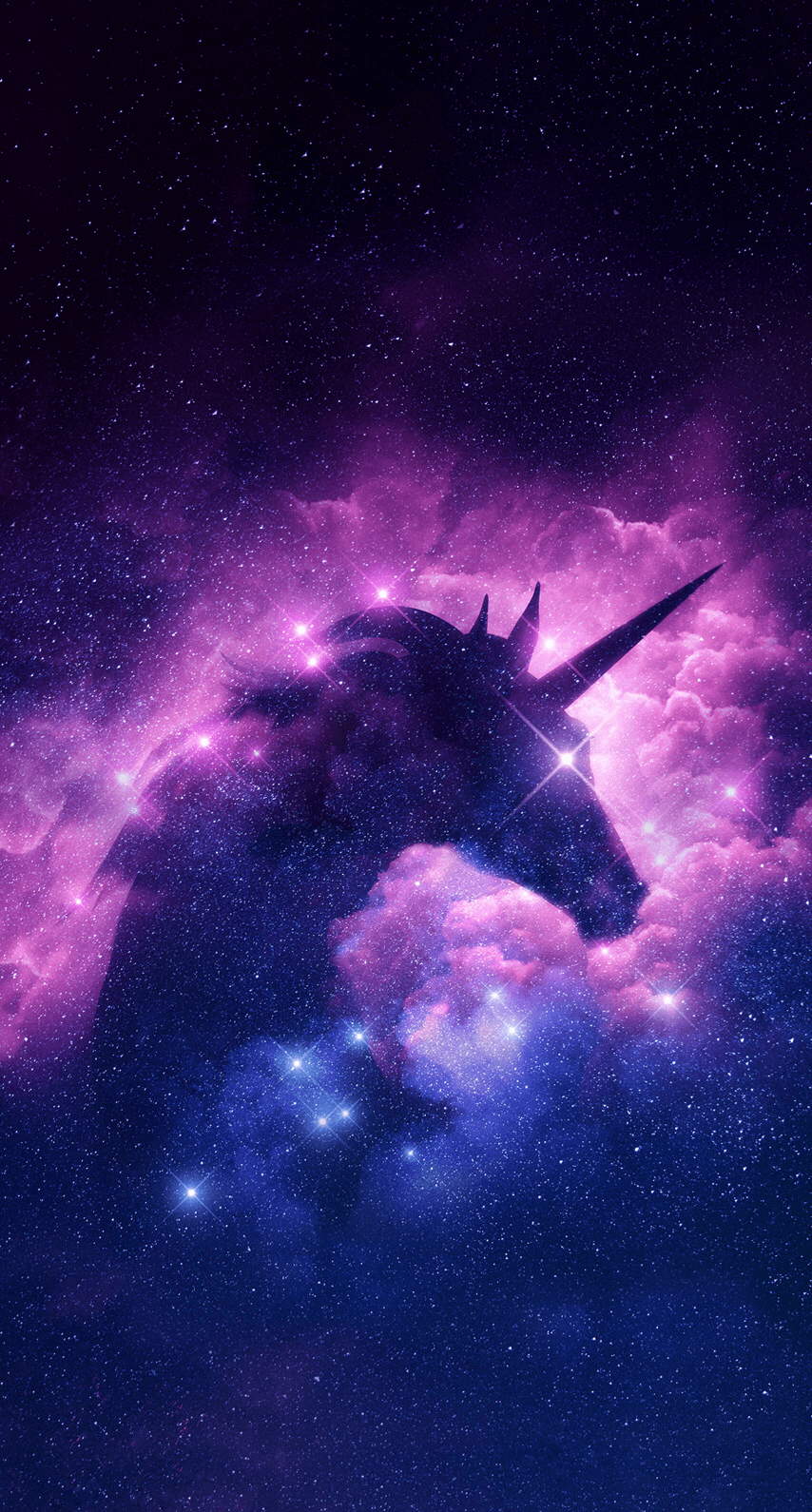 854x1590 Unicorn made from the stars. Astronomers Laboratory in 2019