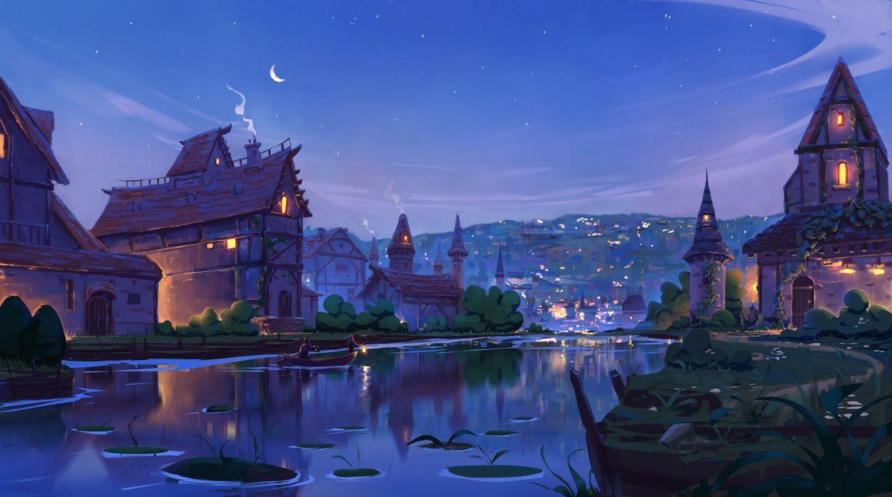 1255x700 City concept artist artstation fantasy DenisIstomin wallpaperx1071