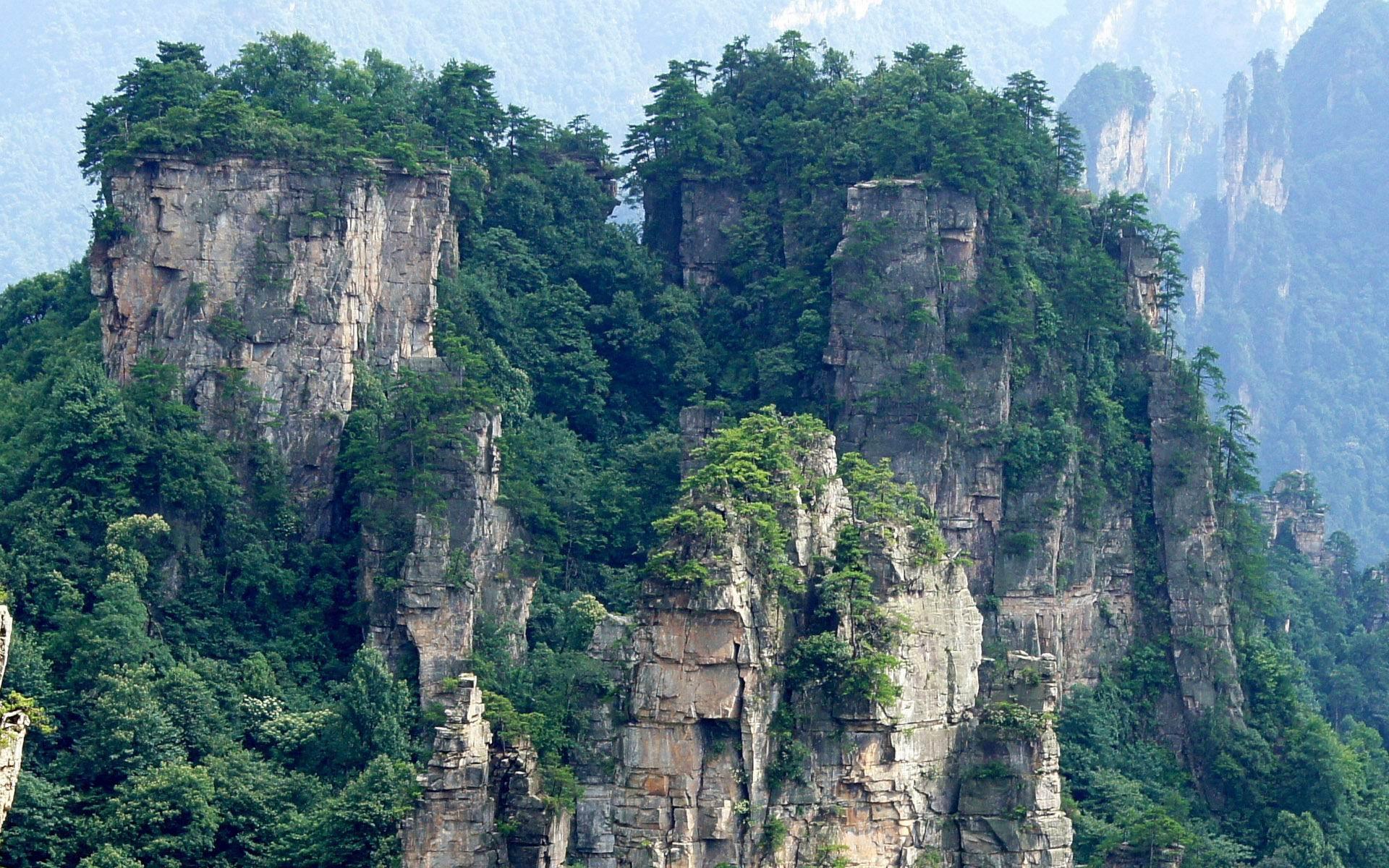 1920x1200 Zhangjiajie Limestone Pillars Windows HD Wallpaper