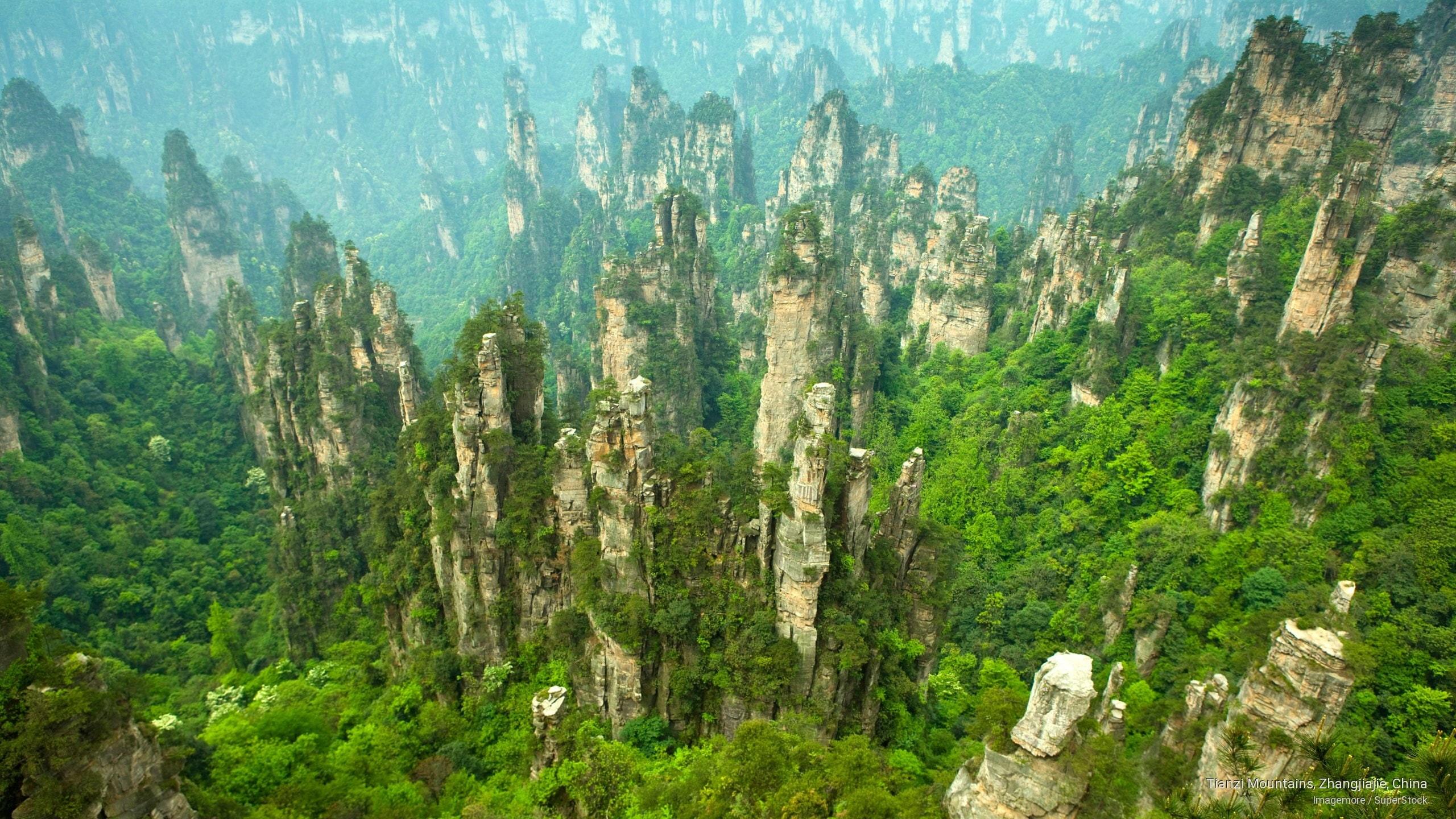 2560x1440 Wallpaper / zhangjiajie, china, 2K, mountains, Asia, tianzi free download