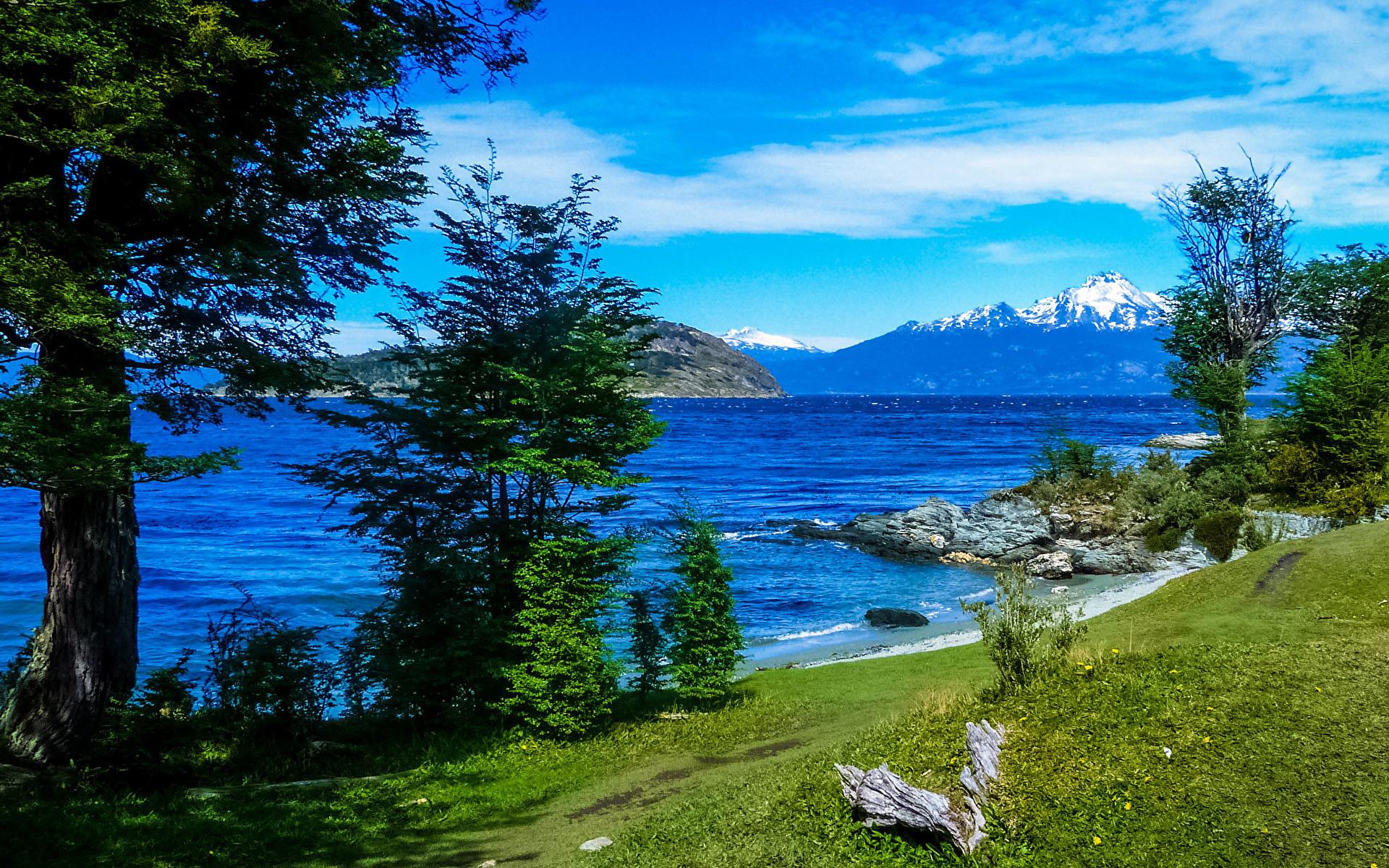1920x1200 Wallpaper Argentina Ushuaia Nature Mountains Sky Scenery 1920x1200
