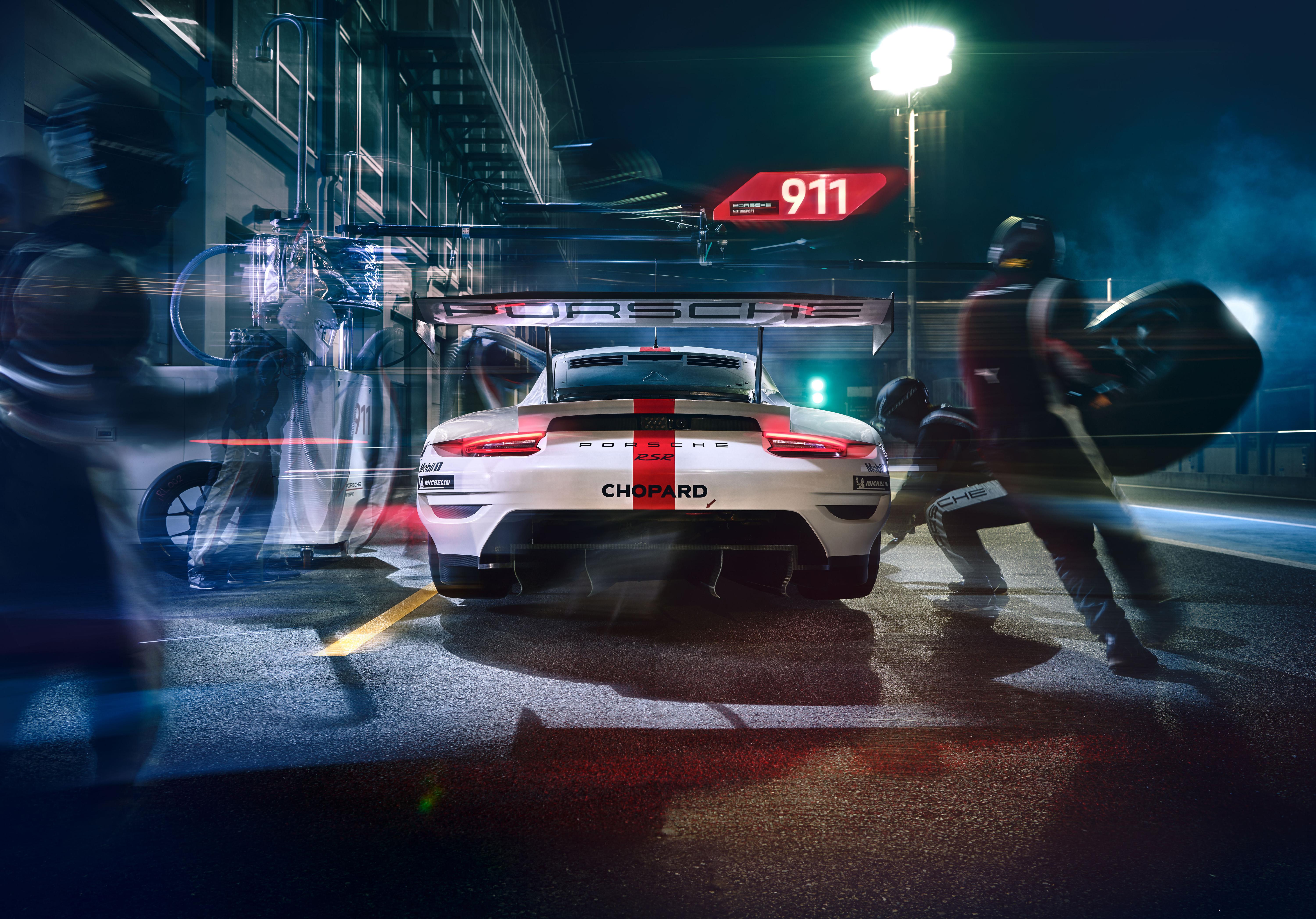 6000x4190 Porsche 911 RSR Wallpaper 4K, Pit stop, Cars