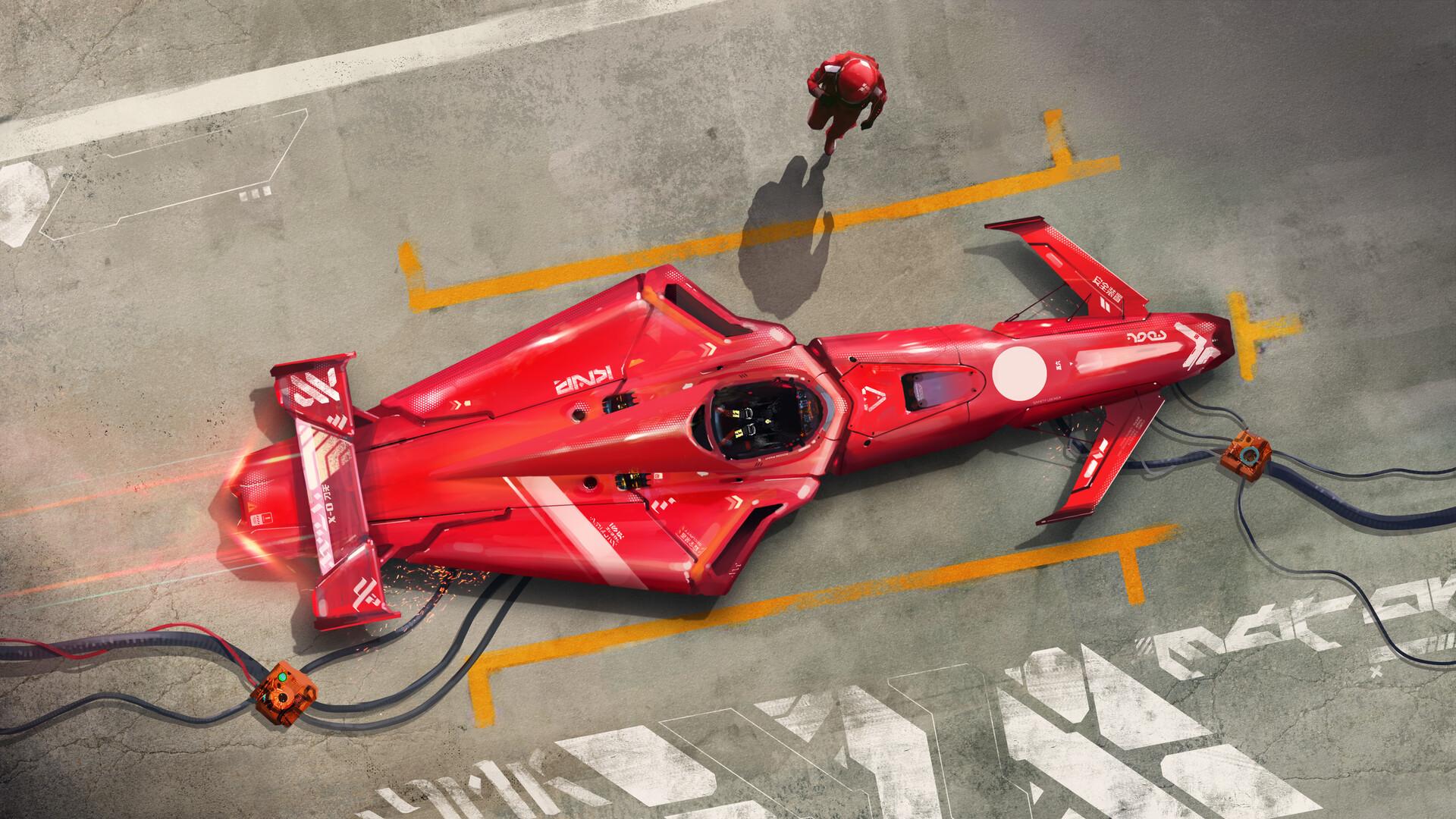 1920x1080 Artwork Futuristic Formula 1 Formula Cars Wallpaper:1920x1080
