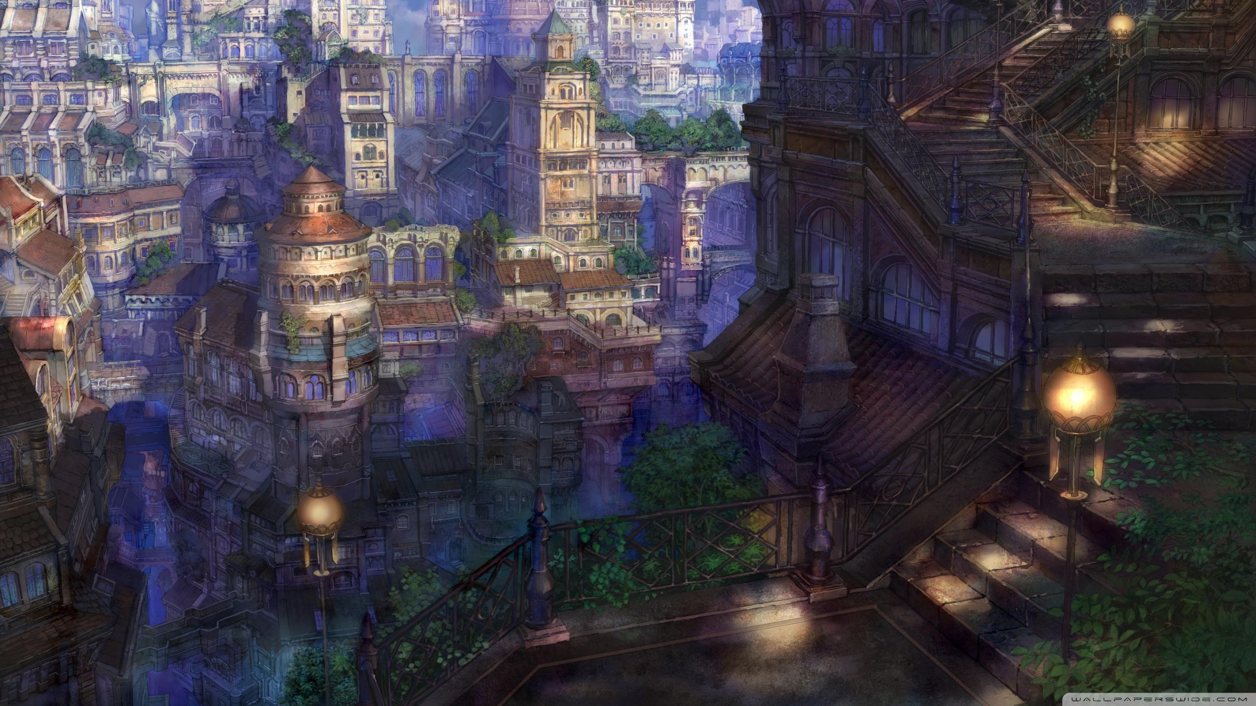 2560x1440 Fantasy Town Ultra HD Desktop Background Wallpaper for 4K UHD TV : Tablet