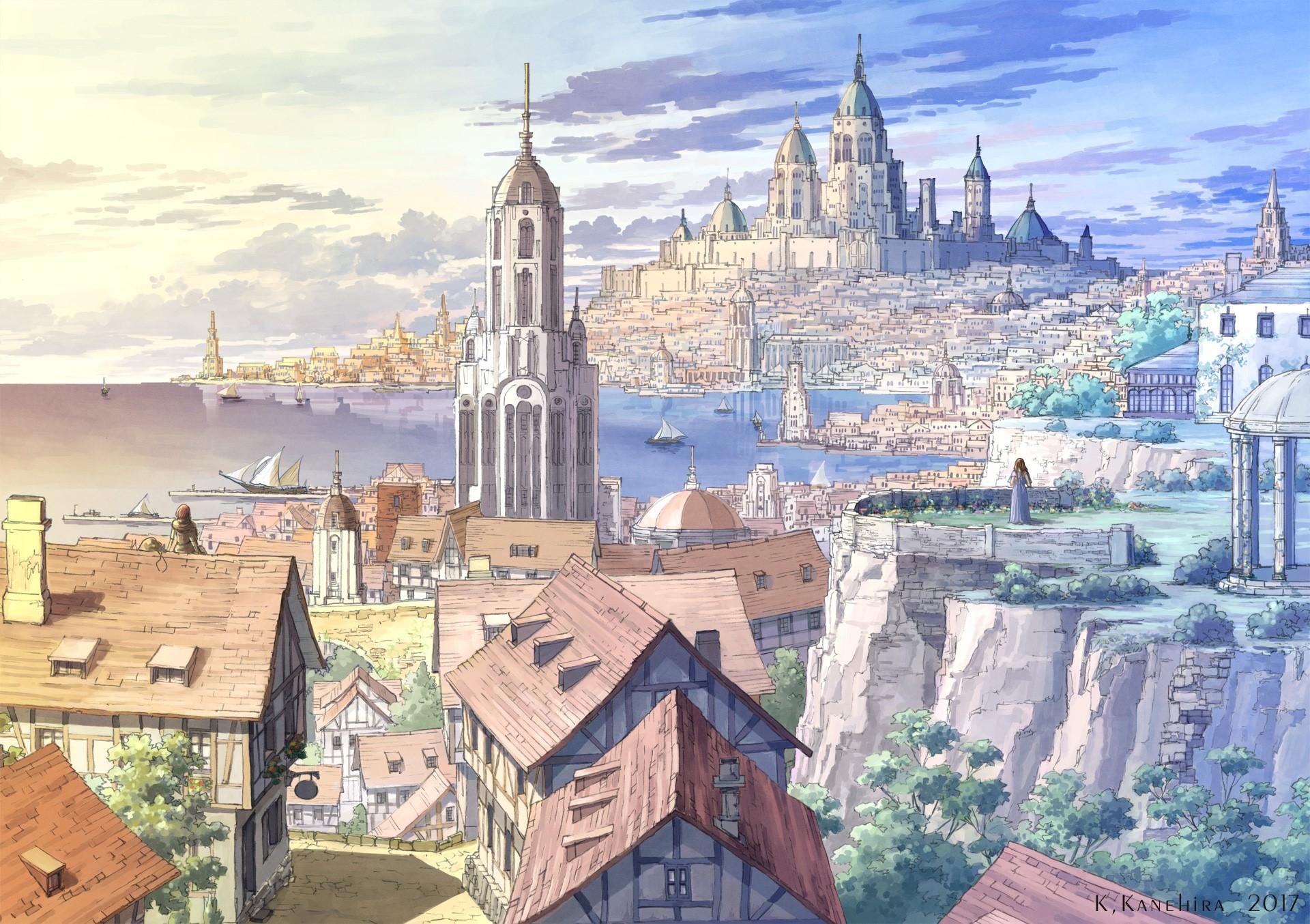 1920x1354 Wallpaper / fantasy art, cityscape, fantasy city, artwork free download