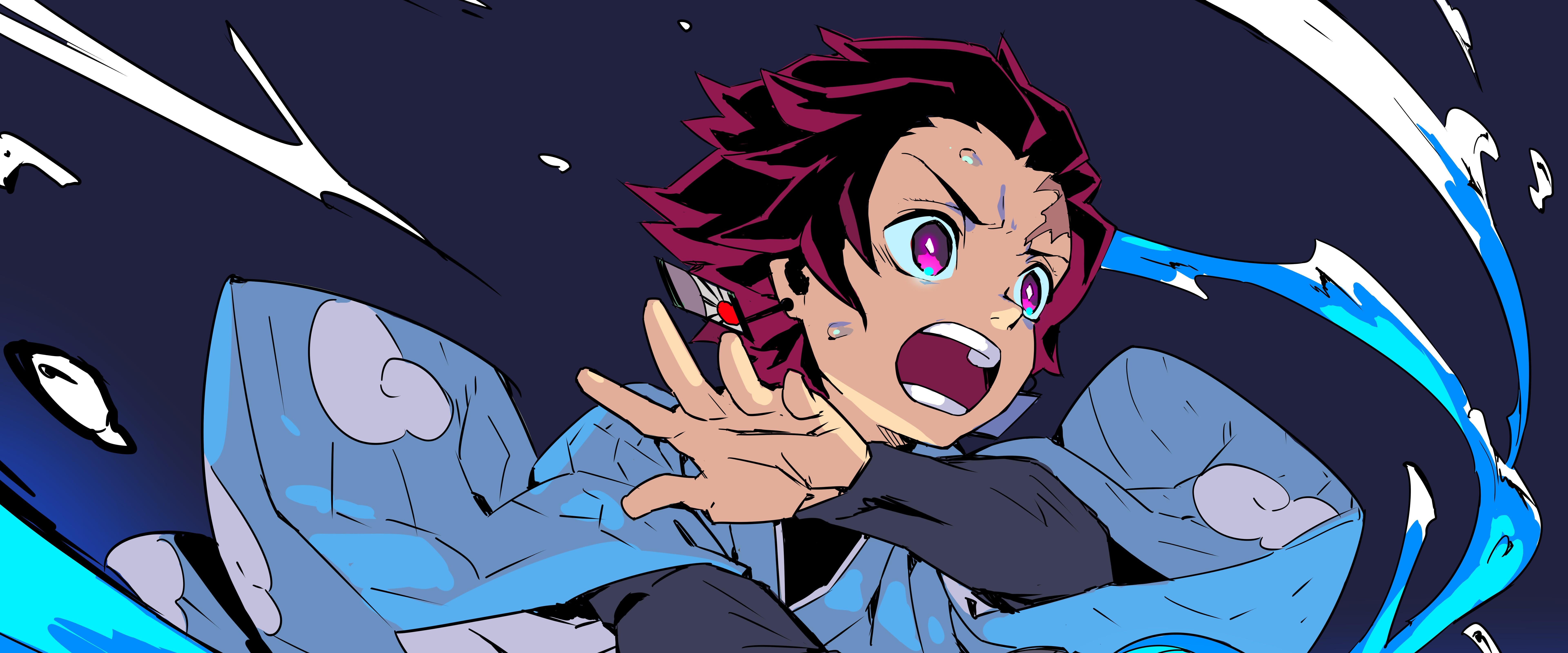 7680x3200 Tanjirou Kamado Kimetsu No Yaiba 8K Wallpaper