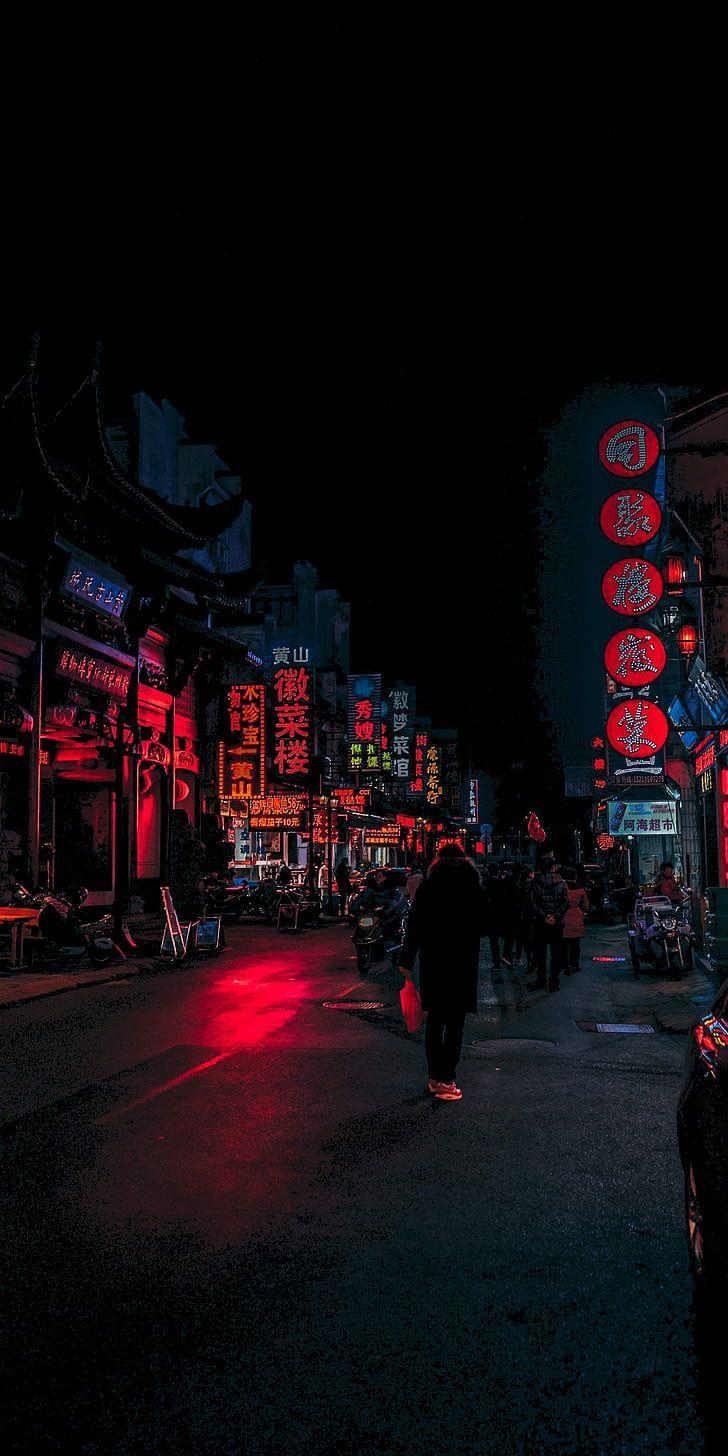 728x1456 HD wallpaper: cyberpunk, amoled, dark, vertical. HD dark wallpaper, Dark wallpaper, Scenery wallpaper