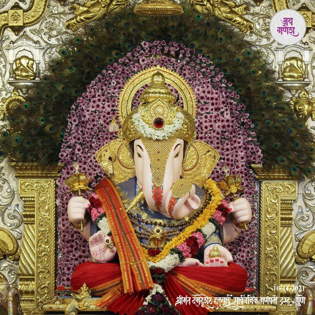 1080x1080 Dagdusheth ganpati Wallpaper Download