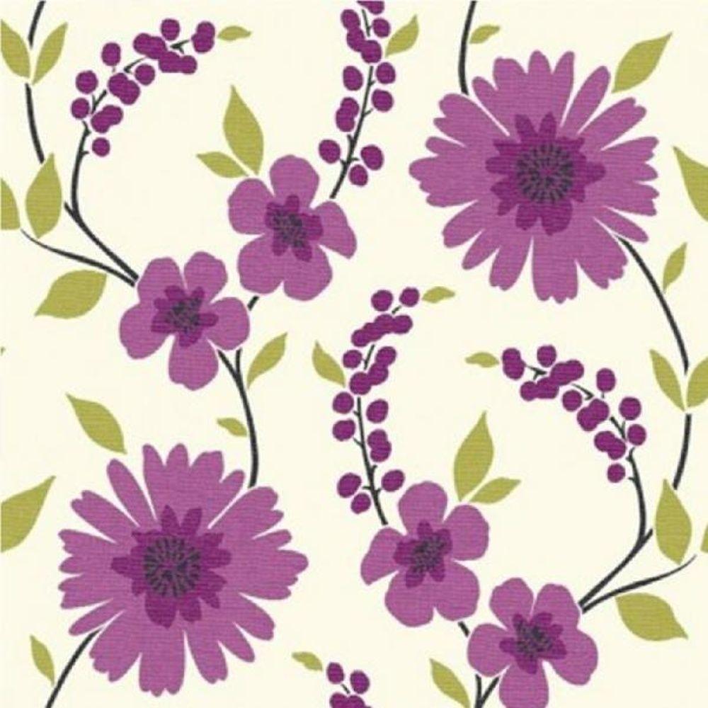 Horizontal Modern Floral 3D Wallpaper