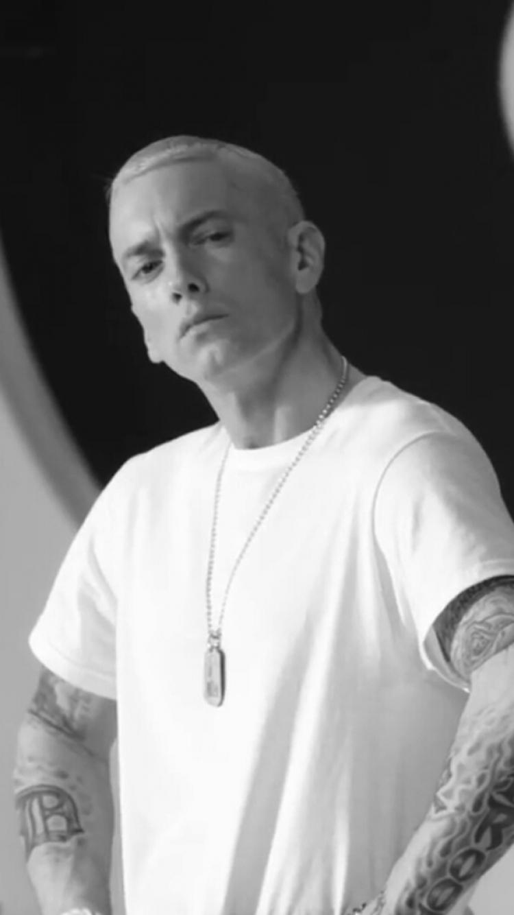 750x1334 Free download Eminem In A White T Shirt 750x1334 Wallpaper teahubio [750x1334] for your Desktop, Mobile & Tablet. Explore White Tshirt Wallpaper. White Background Wallpaper, White Desktop Wallpaper, White Cats Wallpaper