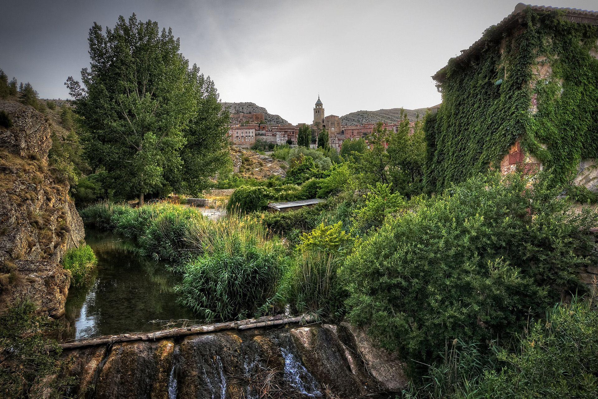 1920x1280 Download wallpaper city, river, overgrown building, Trees free desktop wallpaper in the resoluti. Beautiful nature wallpaper, Landscape trees, Nature wallpaper