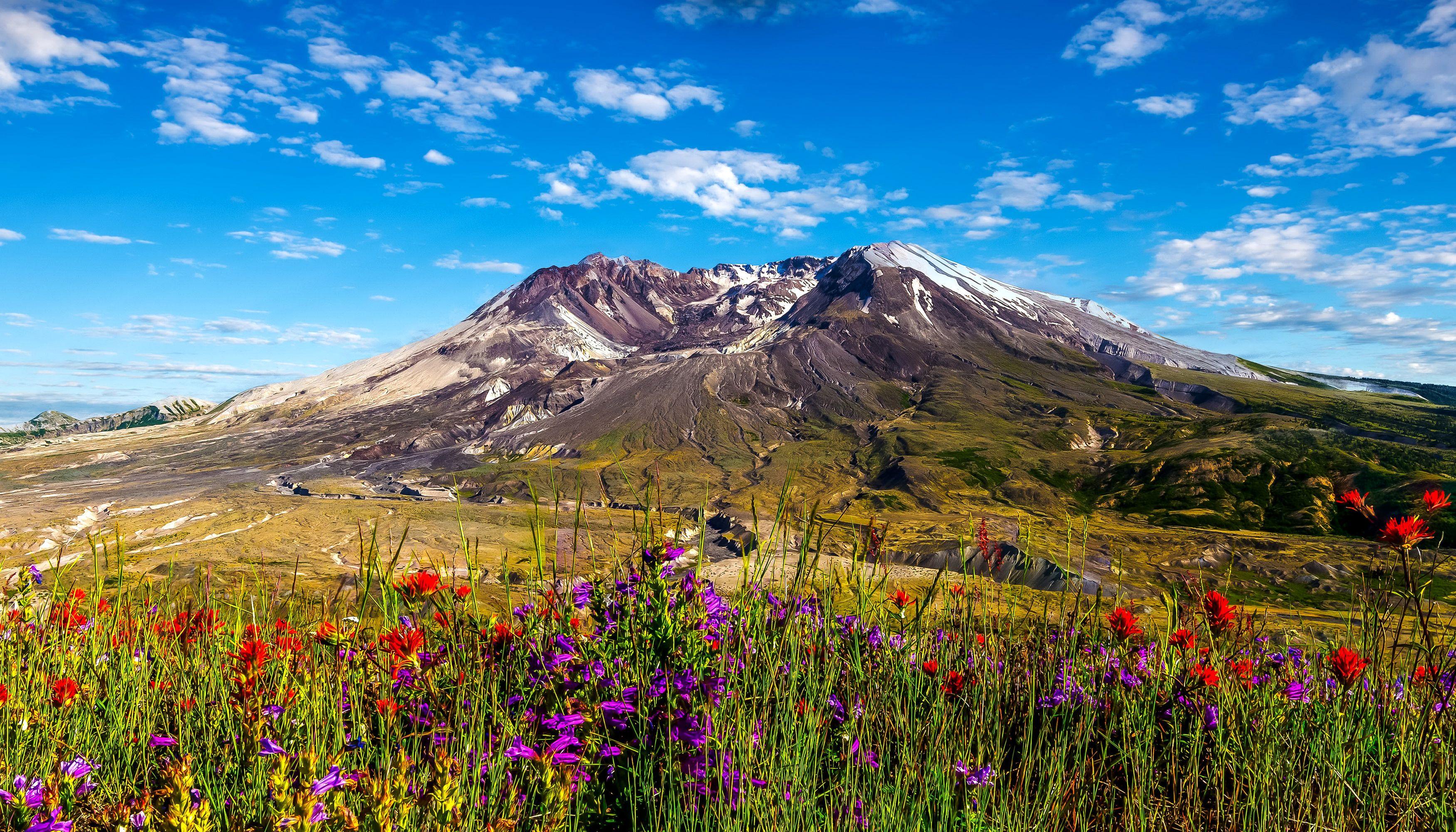 3500x2000 Wallpaper Mount St. Helens, Stratovolcano, Washington, HD, Nature