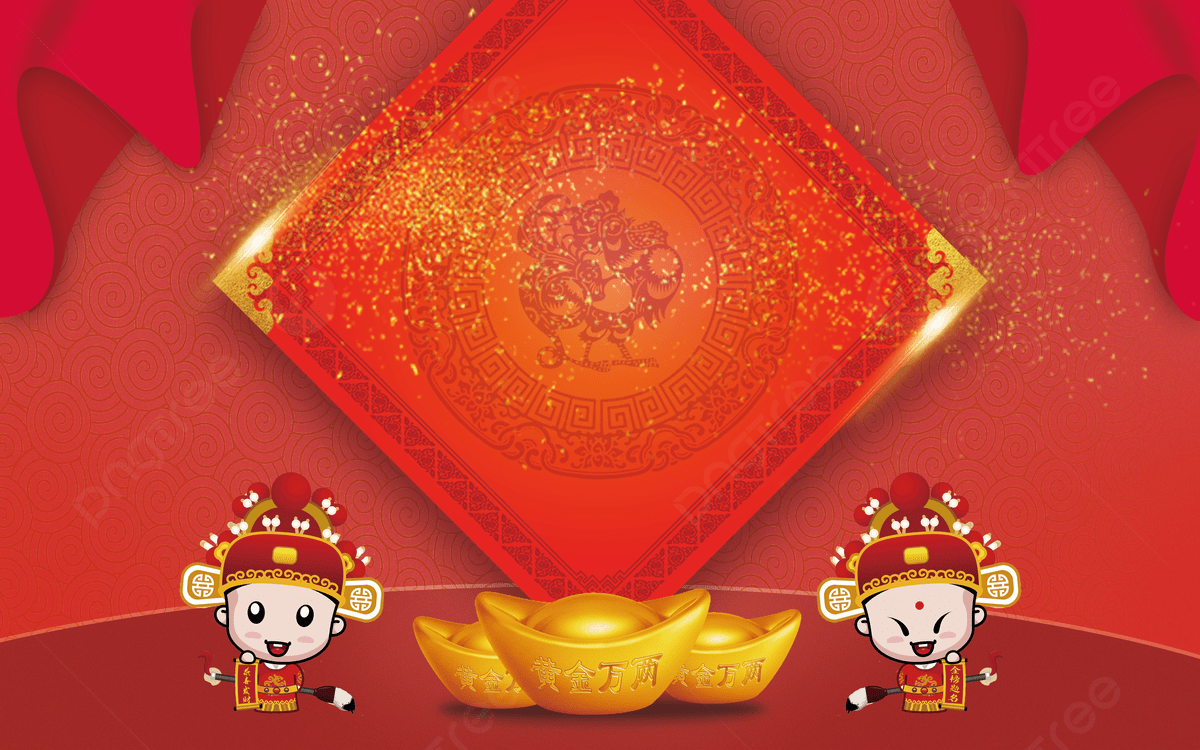 1200x750 Festive Chinese New Year God Of Wealth Advertising Background Material, Advertising Background, Red, Festive Background Image And Wallpaper for Free Download