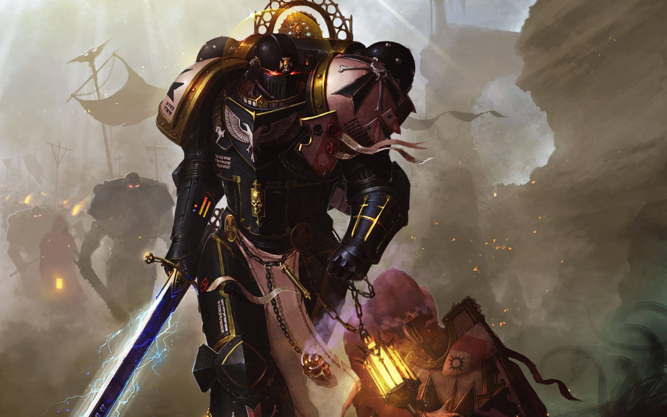 2204x1378 Download Black Templars Warhammer 40K HD Wallpaper