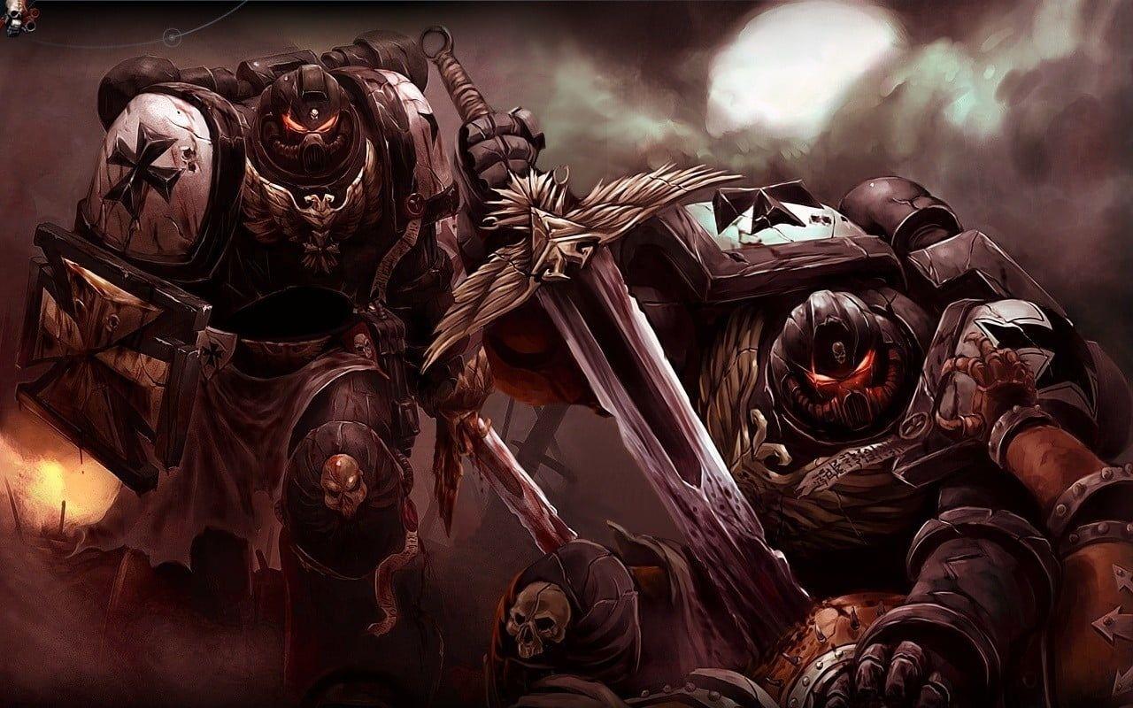 1280x800 HD wallpaper: Warhammer, Black Templars, space marines, no people, art and craft. Warhammer, Space marine, Warhammer 40k