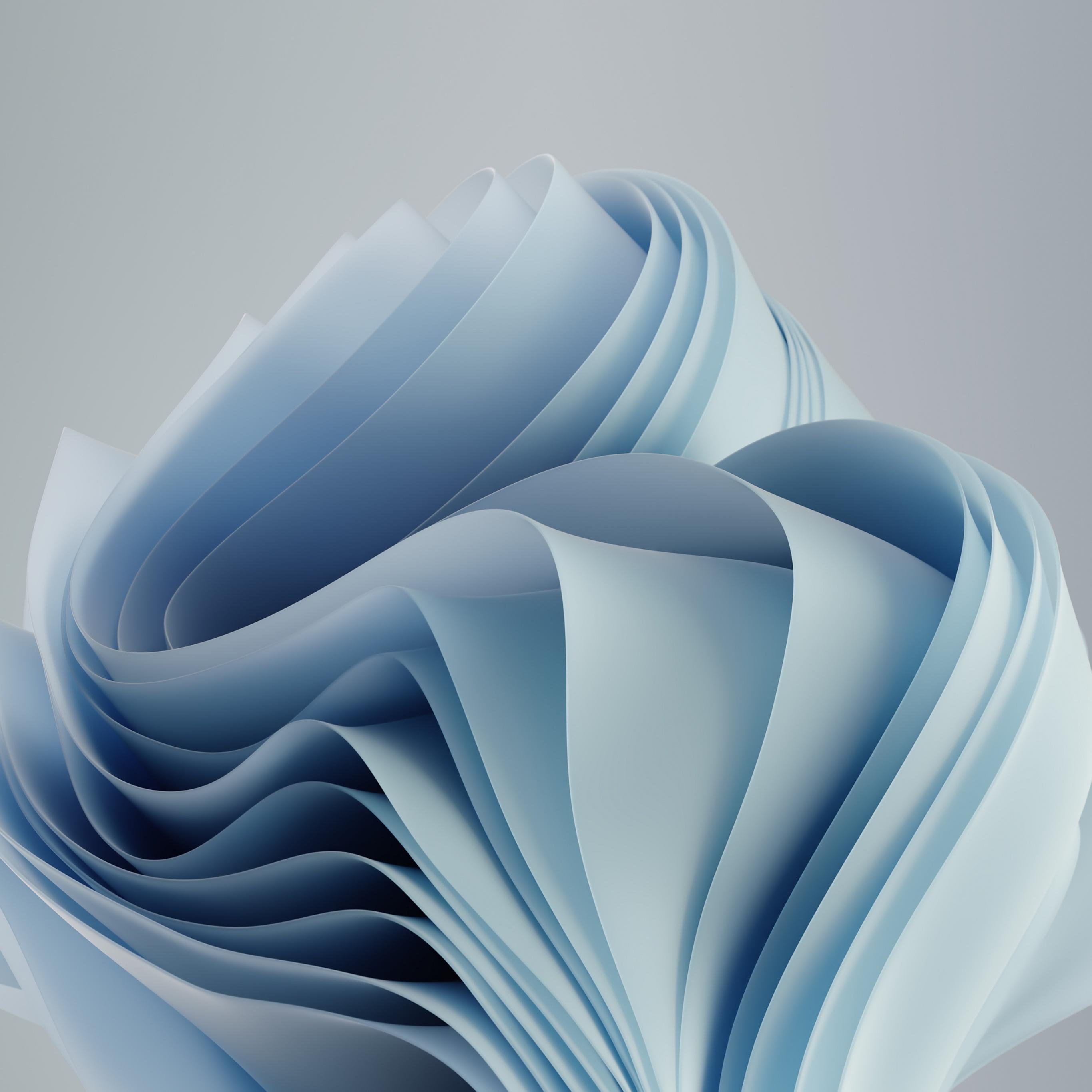 2732x2732 Windows 11 Wallpaper 4K, Stock, Official, Light, Abstract
