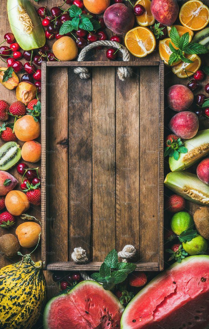 735x1155 Summer fresh fruit variety containing fruit, food, and variety. Rustic food photography, Food wallpaper, Fruit photography