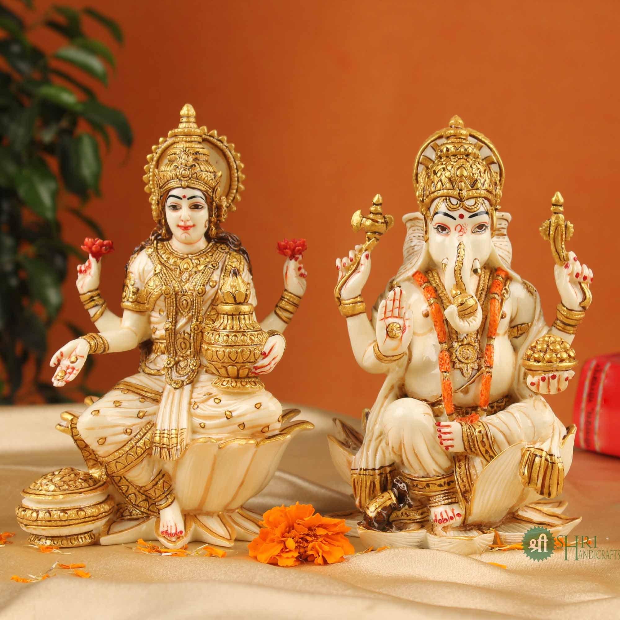 2000x2000 Lakshmi Ganesha Resin Statue Hindu Holiday Goddess Hong Kong