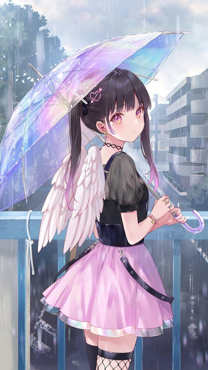 700x1244 Anime Attitude Girl Wallpaper