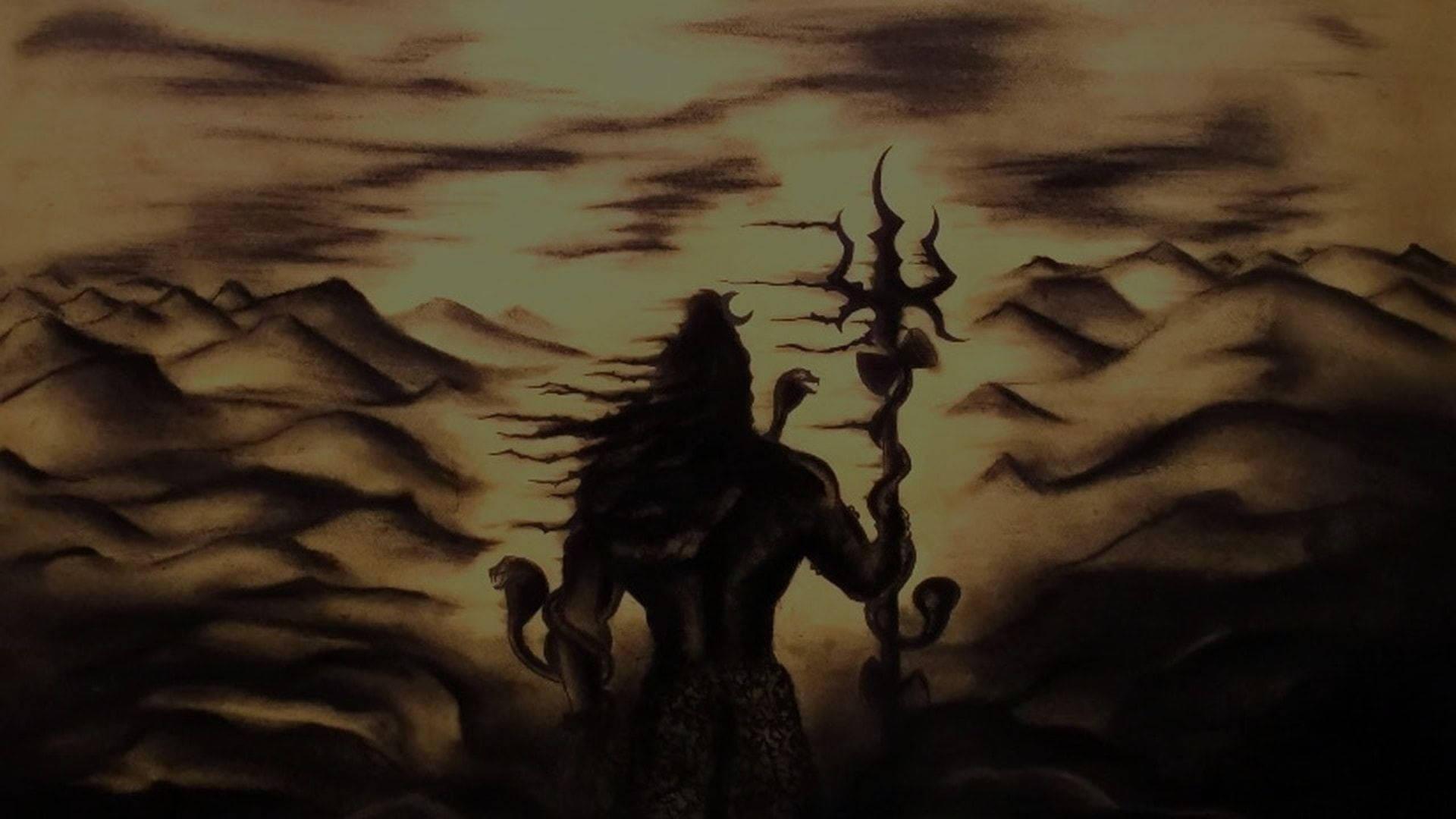 1920x1080 Download Dark Shiva Sand Art Wallpaper