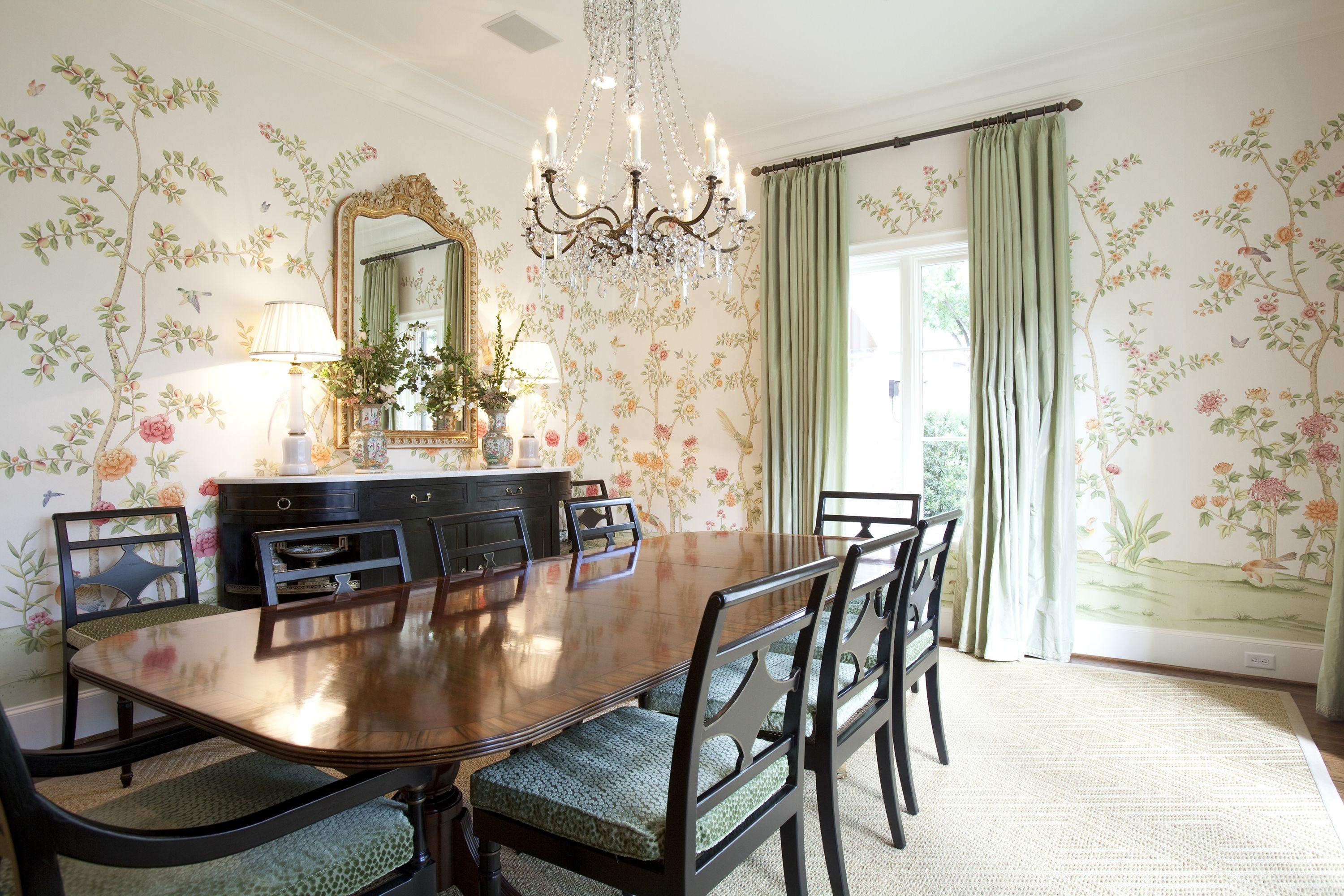 3000x2000 Eye Catching Dining Rooms With Floral Wallpaper To Use Floral Wallpaper