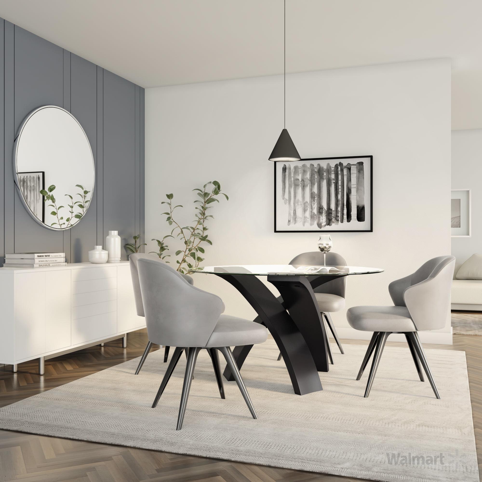 2000x2000 Furniture of America Evans 52 Contemporary Round Glass Dining Table (Seats up to 4)